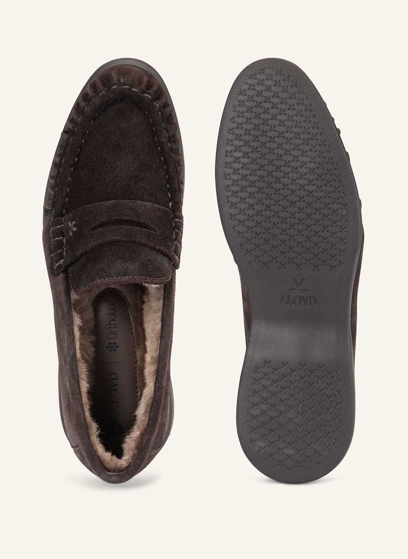 LLOYD N-STRIDE 240 L Slipper: DUNKELBRAUN