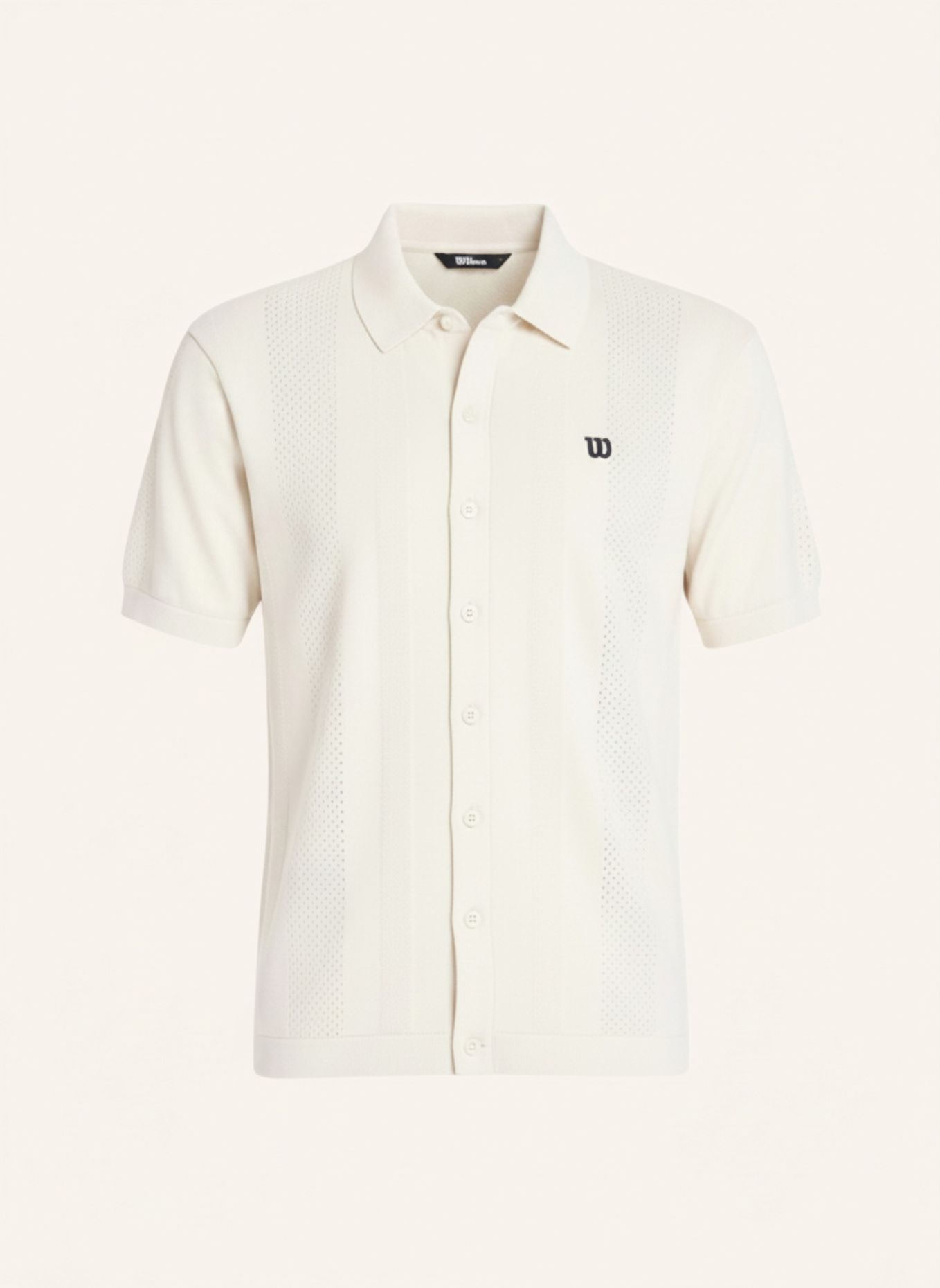 Wilson Poloshirt M LAFAYETTE PIQUE BUTTON UP POLO: GRAU