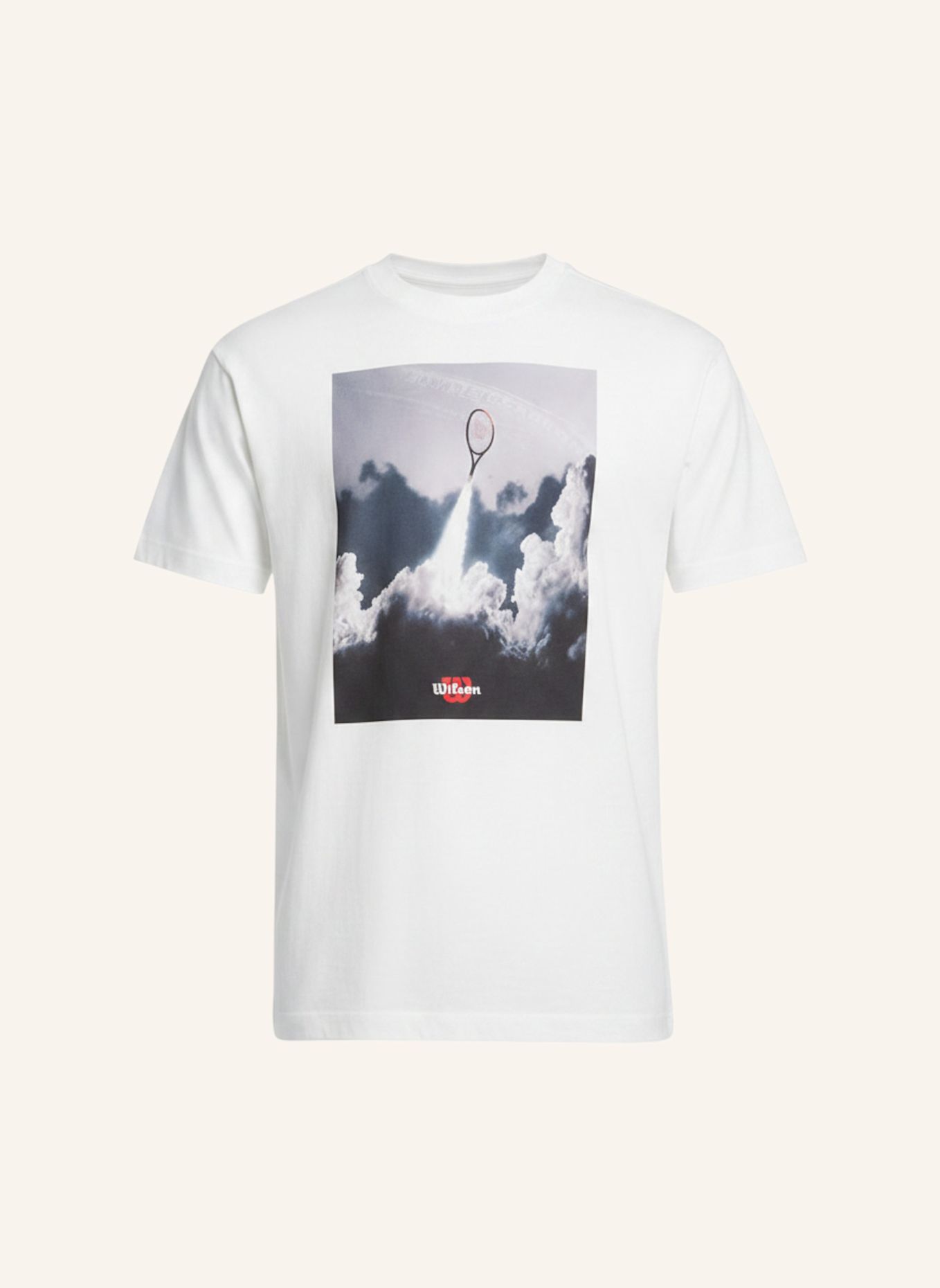 Wilson T-Shirt M WILSON SPORT GRAPHIC TEE: WEISS / SCHWARZ