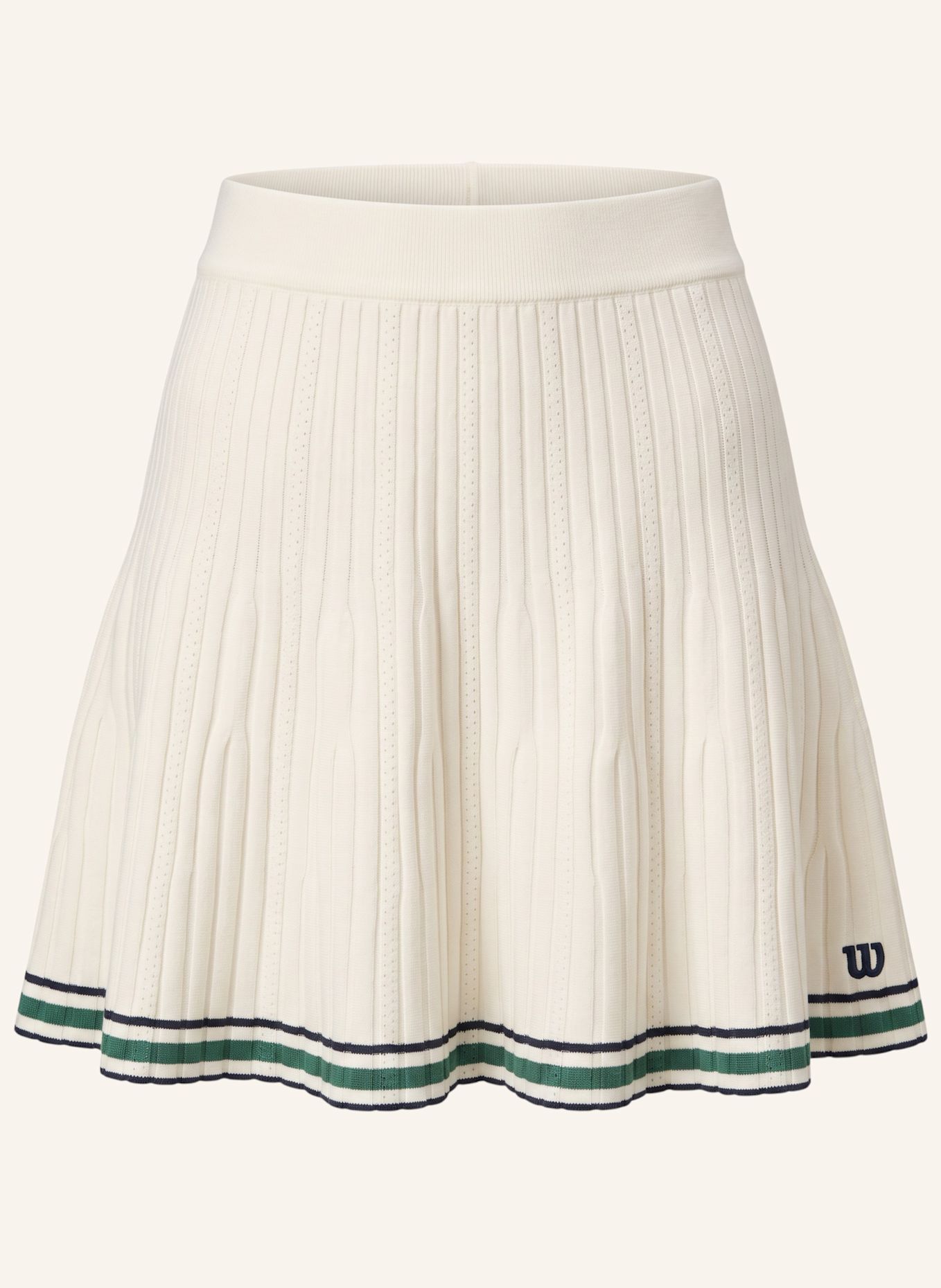 Wilson Tennisrock W POINTELLE RIB SWEATER SKIRT: BEIGE / WEISS
