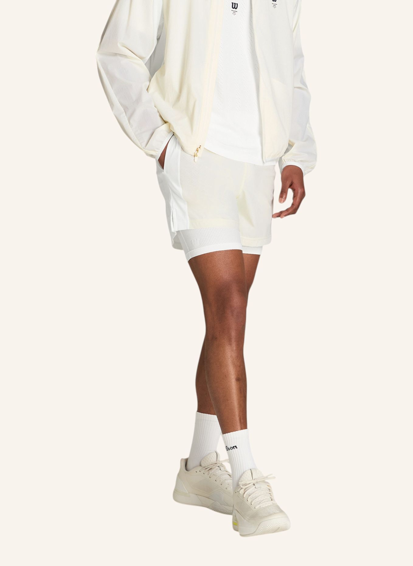 Wilson Sportshorts M CLASSIC COURT SHORT: BEIGE
