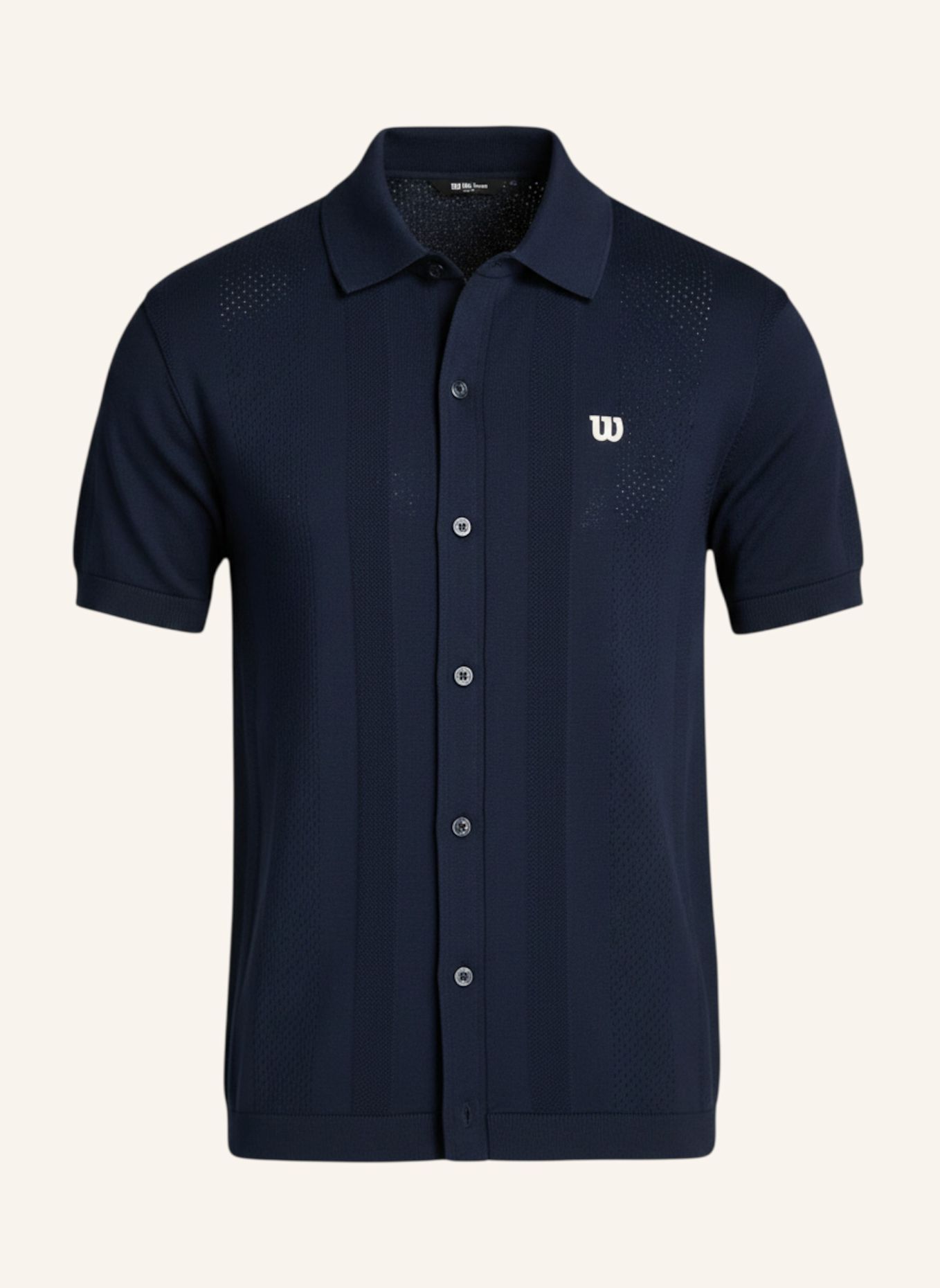 Wilson Poloshirt M LAFAYETTE PIQUE BUTTON UP POLO: BLAU