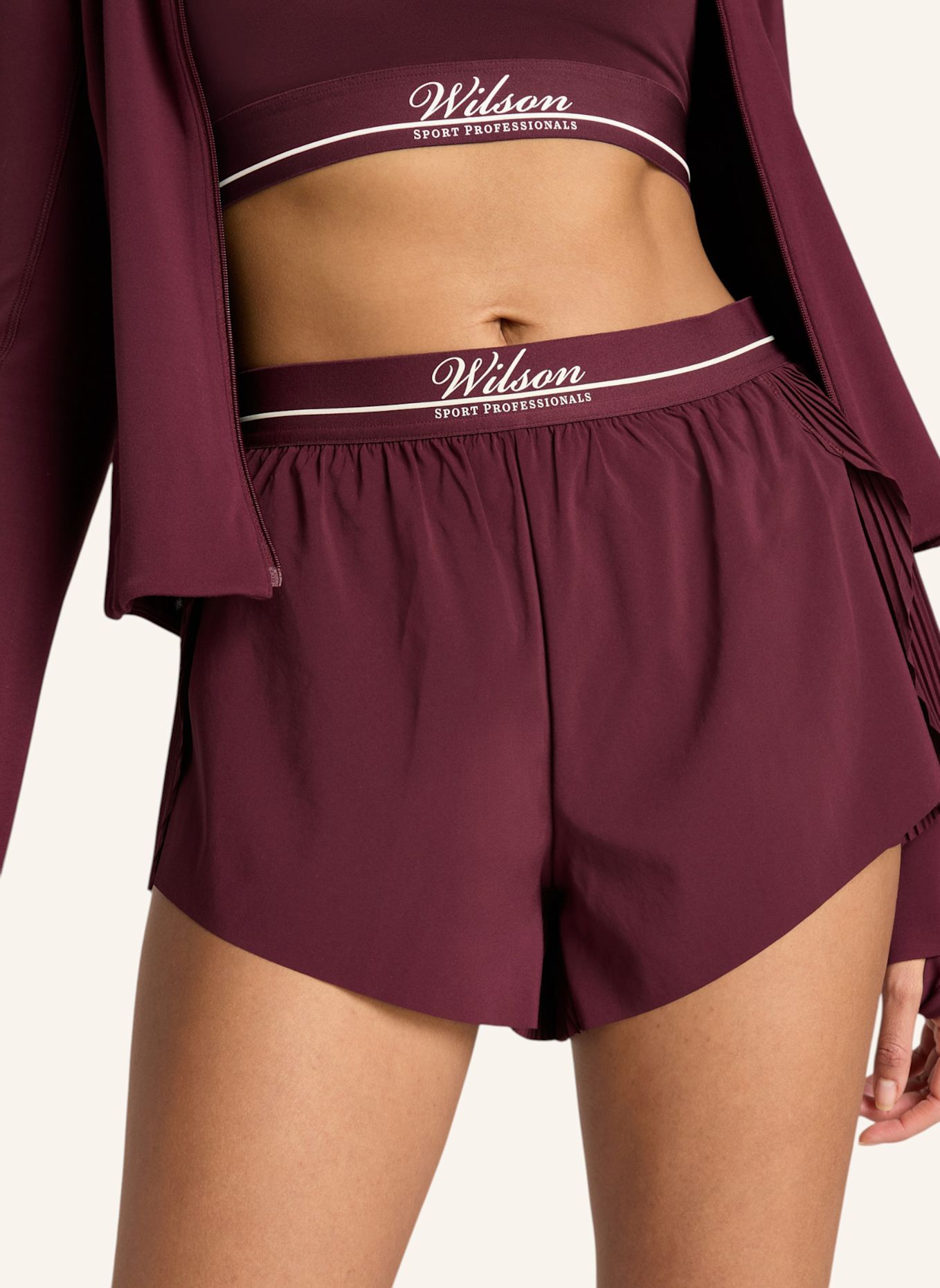 Wilson Sportshorts W MICRO PLEAT SHORT: ROT