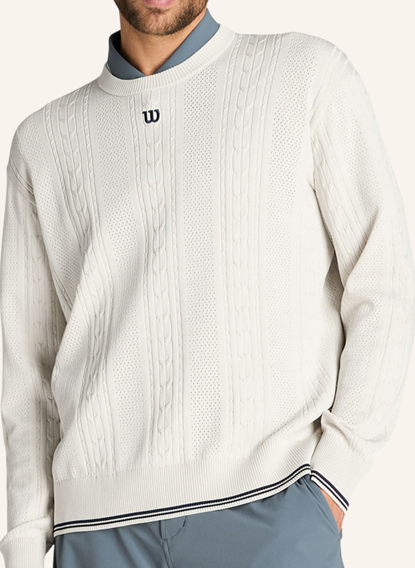 Wilson Sweatshirtpullover M CABLE SWEATER: GRAU