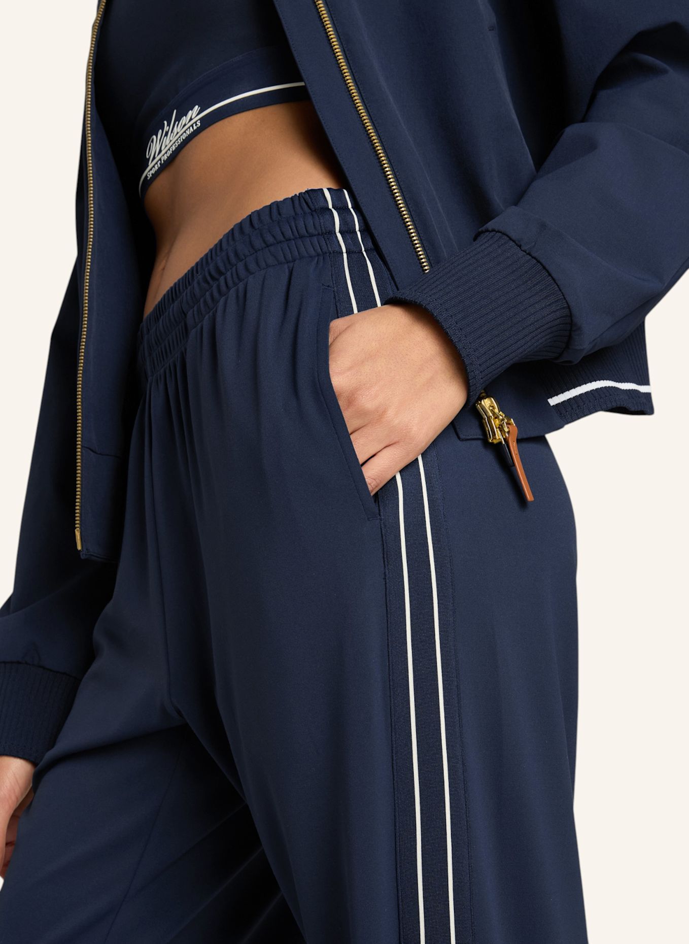 Wilson Sporthose W WARM UP WIDE LEG: DUNKELBLAU