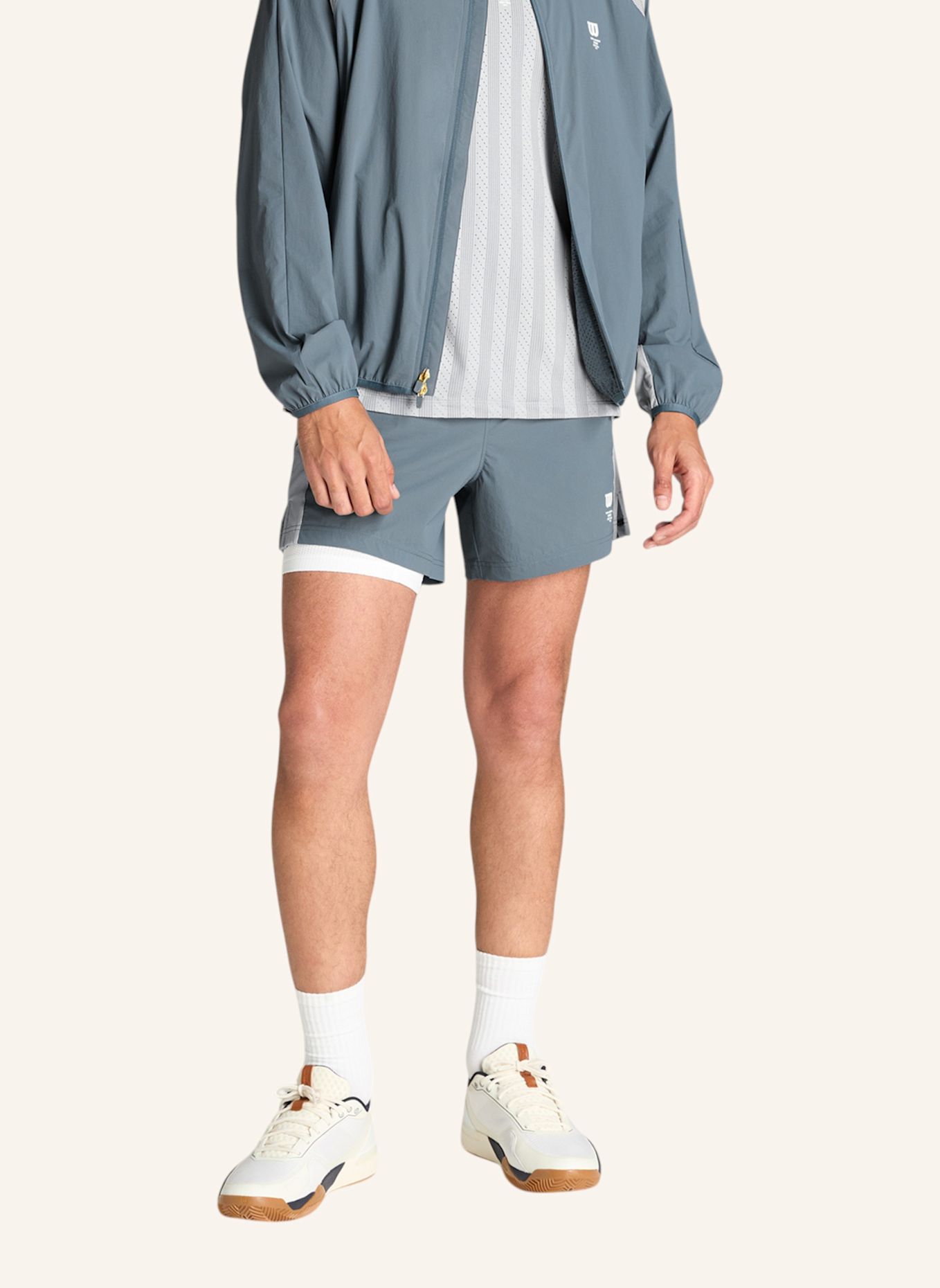 Wilson Sportshorts M CLASSIC COURT SHORT: HELLGRAU