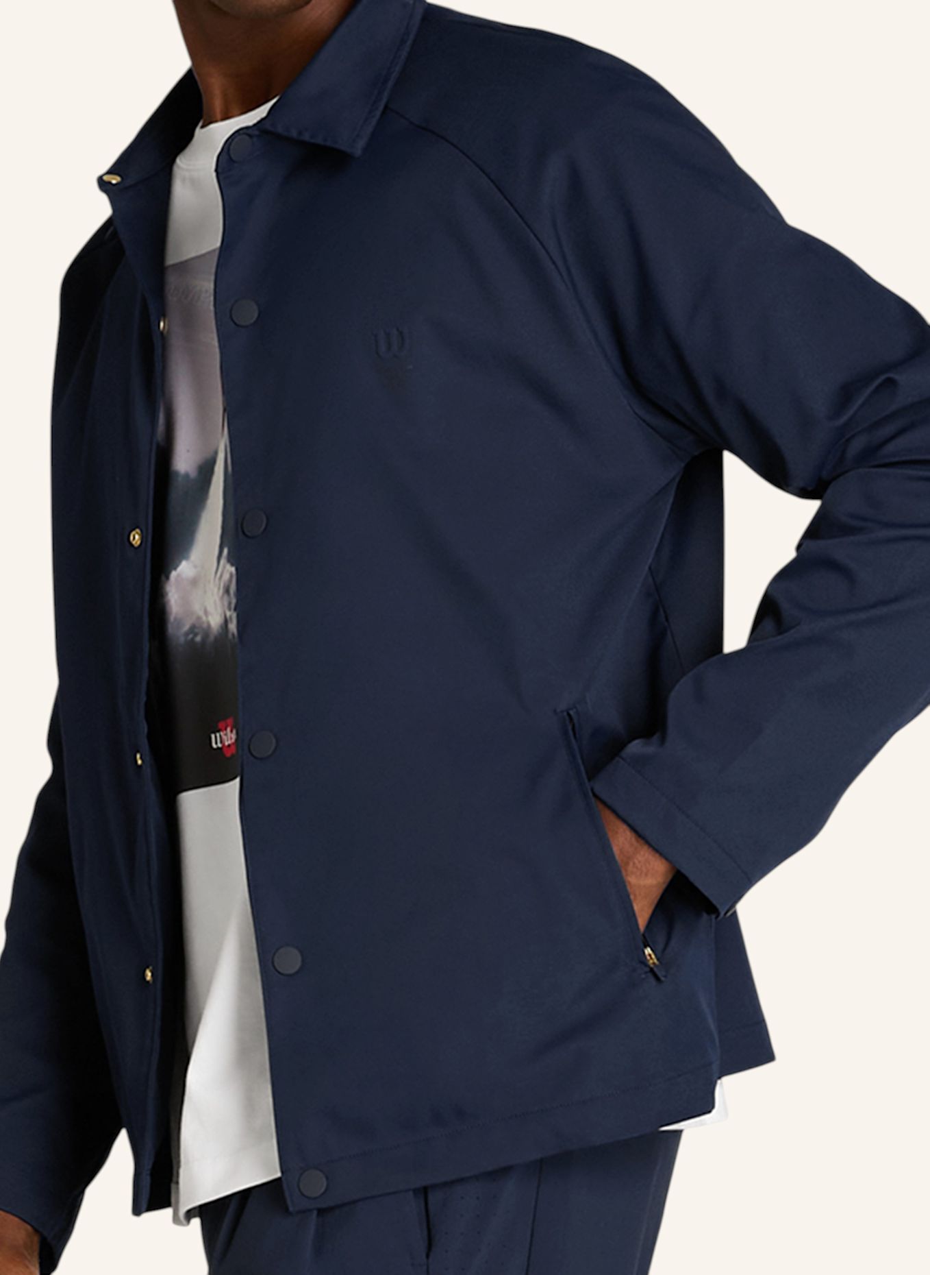 Wilson Sportjacke M SHIRT JACKET: BLAU