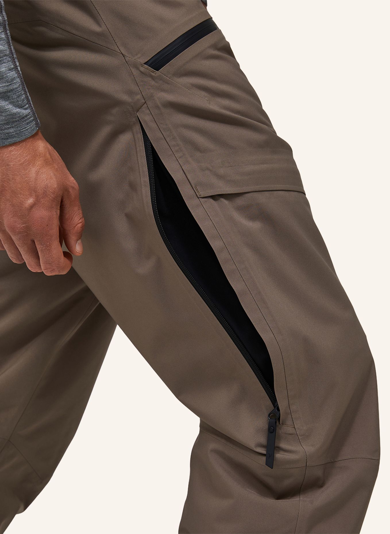Peak Performance M Hipe® 2L Insulated Shell Ski Pants Skihose: HELLBRAUN