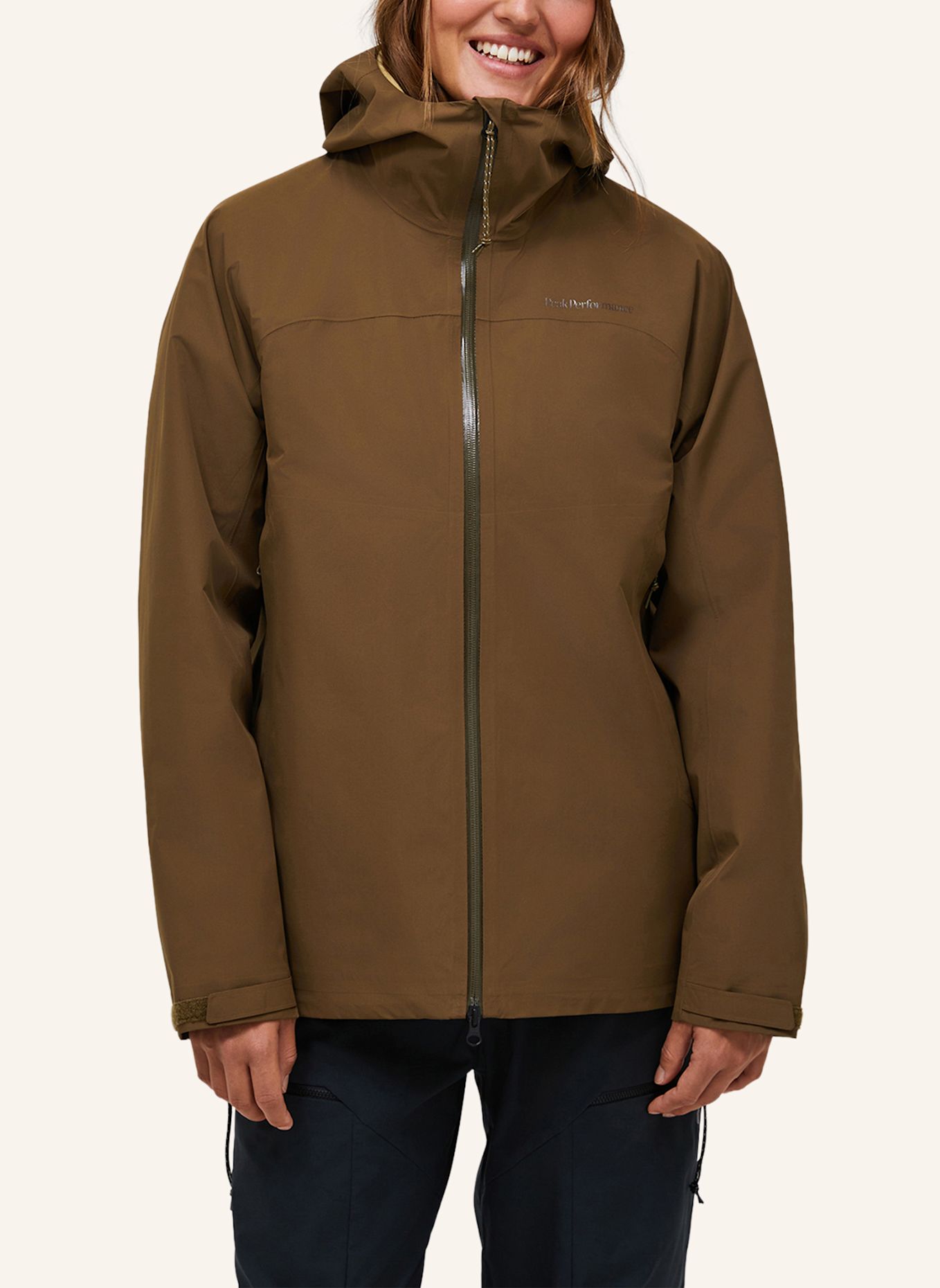 Peak Performance W Treeline Hipe® 2.5L Shell Jacket Funktionsjacke: KHAKI