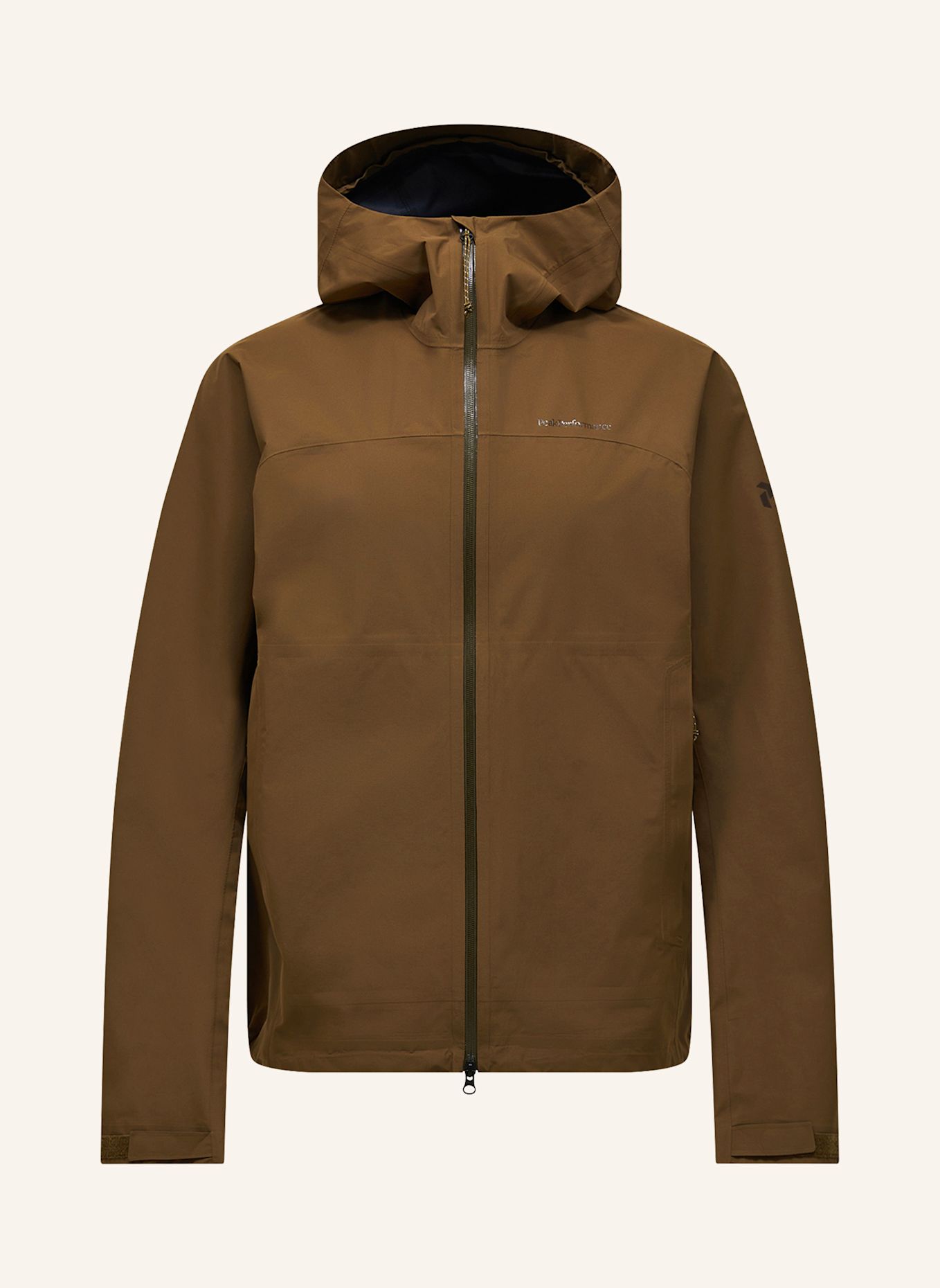 Peak Performance M Treeline Hipe® 2.5L  Shell Jacket Regenjacke: KHAKI