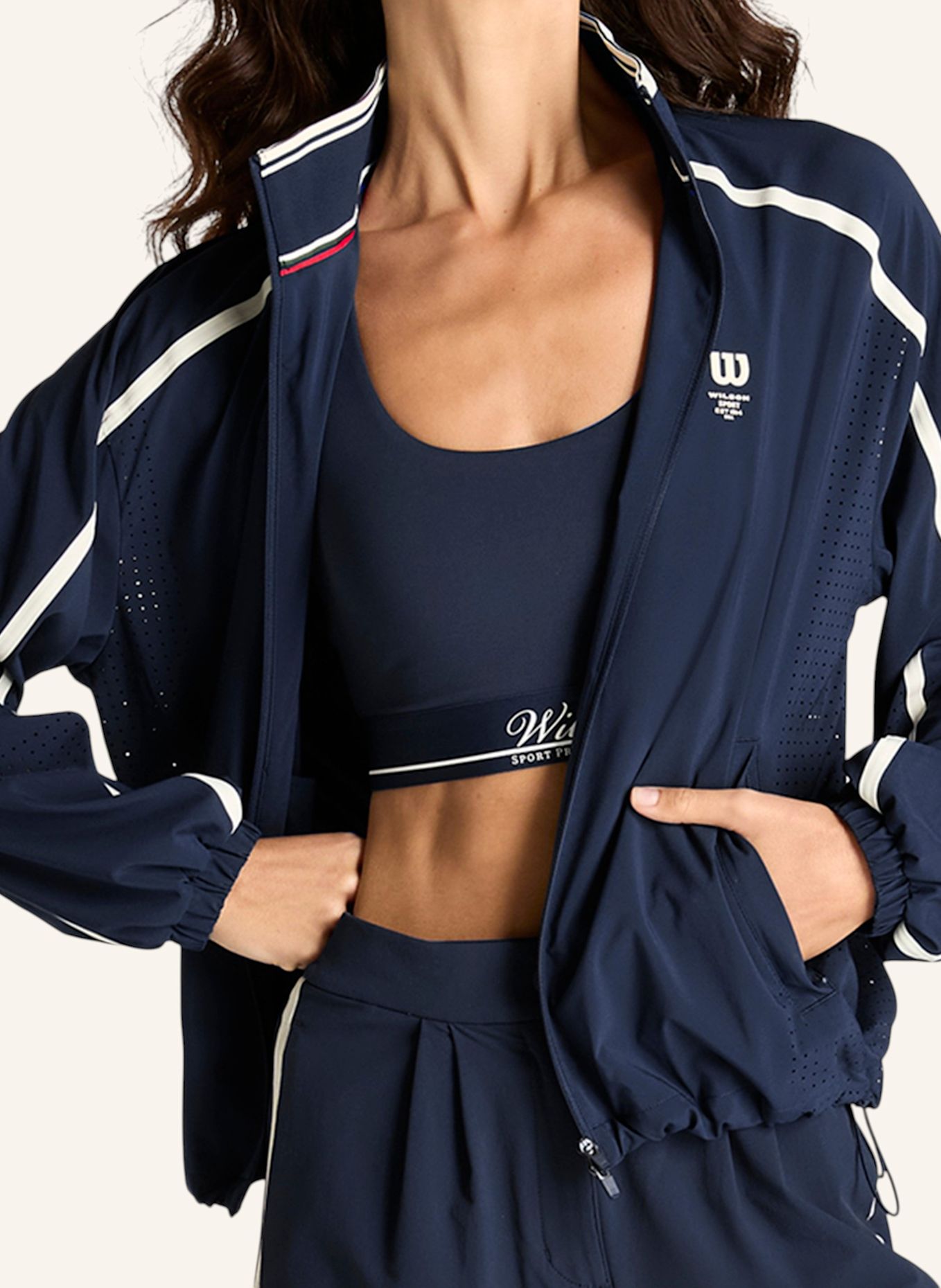 Wilson Sportjacke W VICTORY TECH JACKET: BLAU