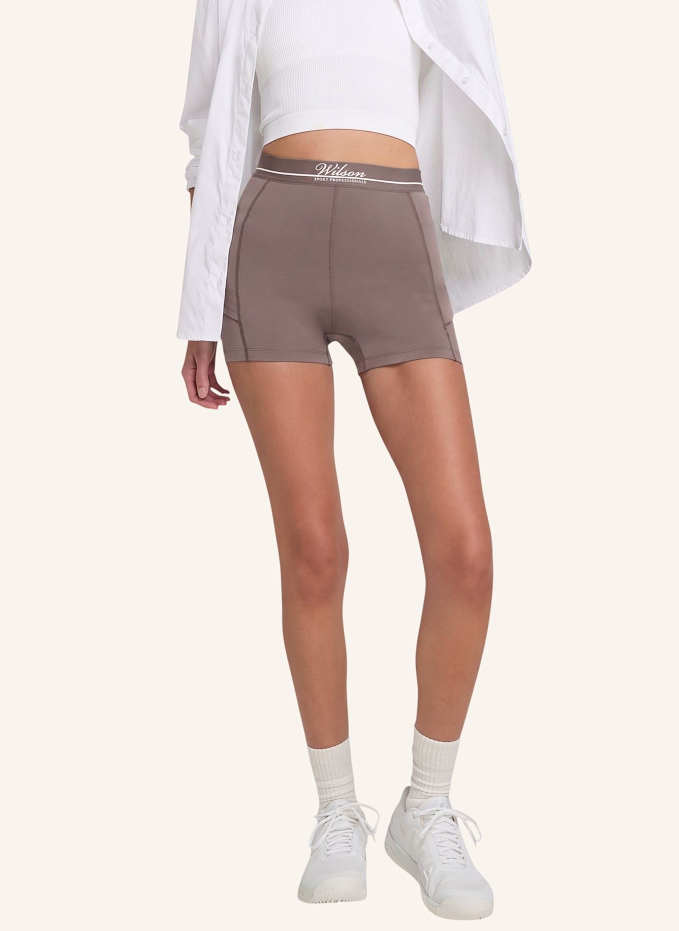 Wilson Sportshorts W TENNIS BALL SHORT: DUNKELBRAUN