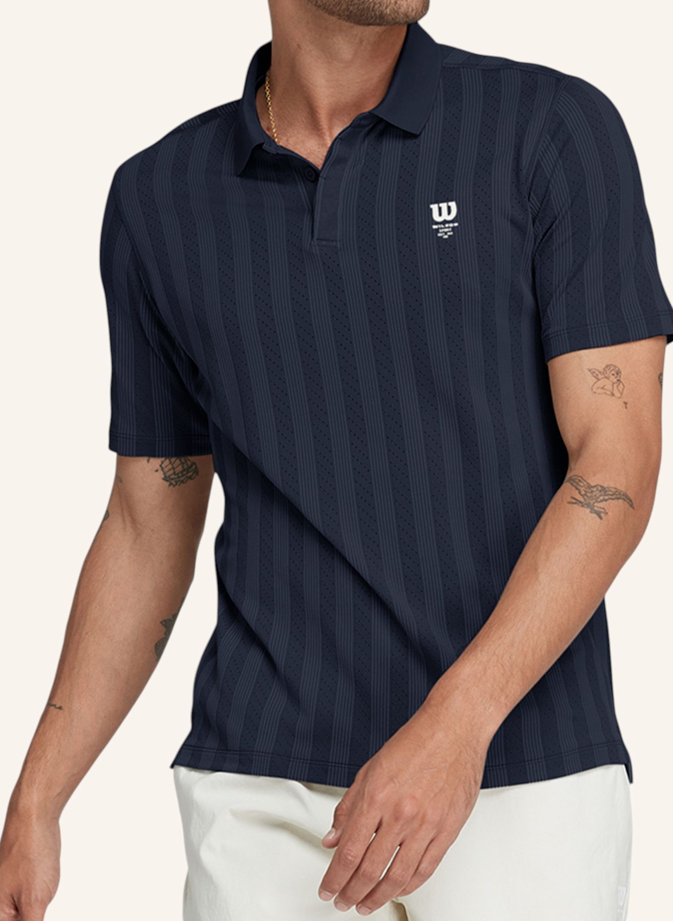 Wilson Shirt M GAME POINT SEAMLESS POLO: BLAU