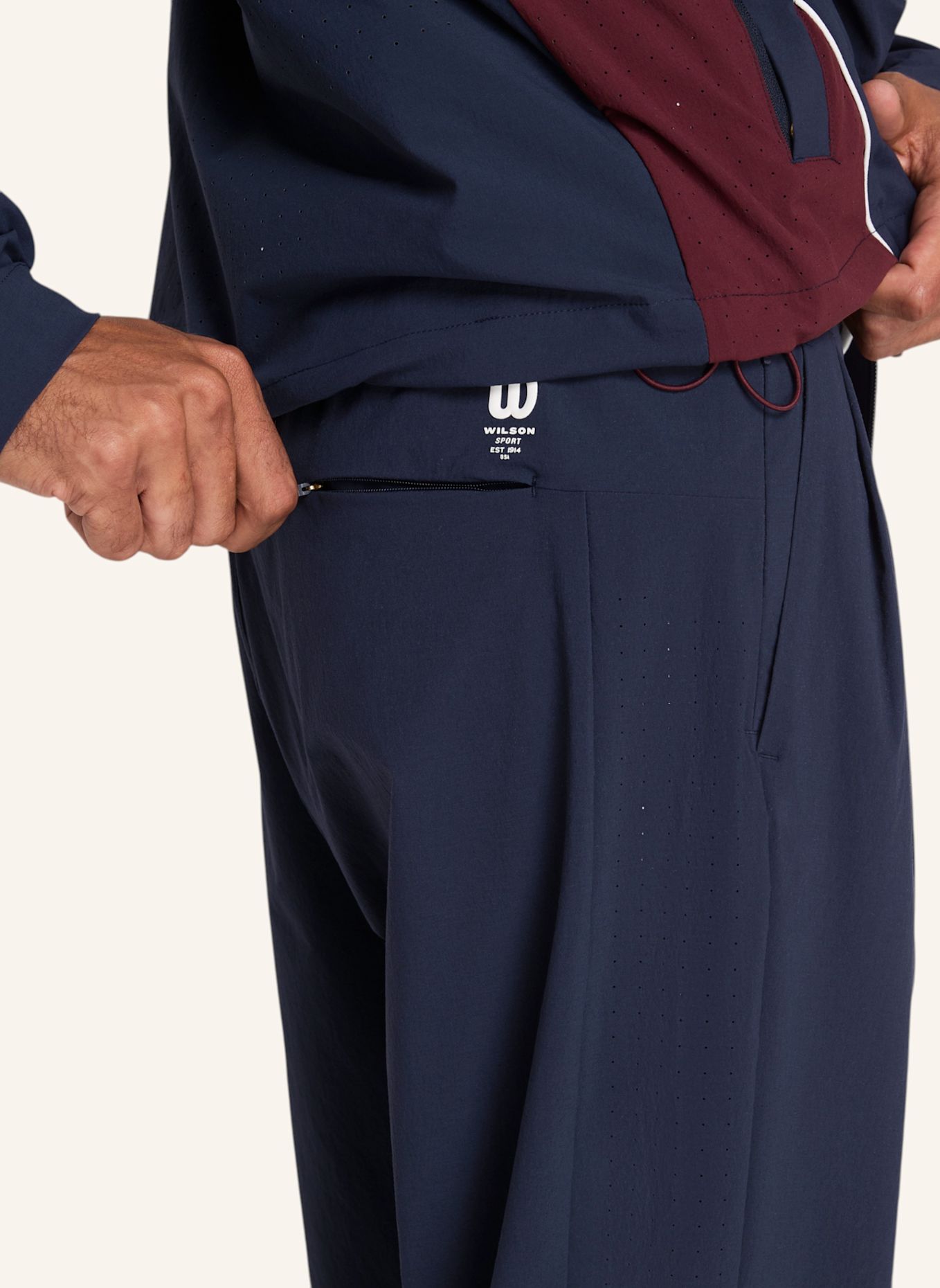 Wilson Sportshorts M TIEBREAKER PLEATED PANT: DUNKELBLAU