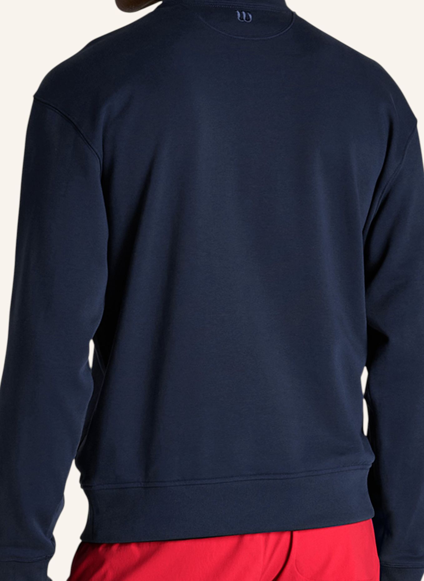 Wilson Sweatshirtjacke M PLAYSTATE HALF ZIP SWEATSHIRT: ROT / BLAU