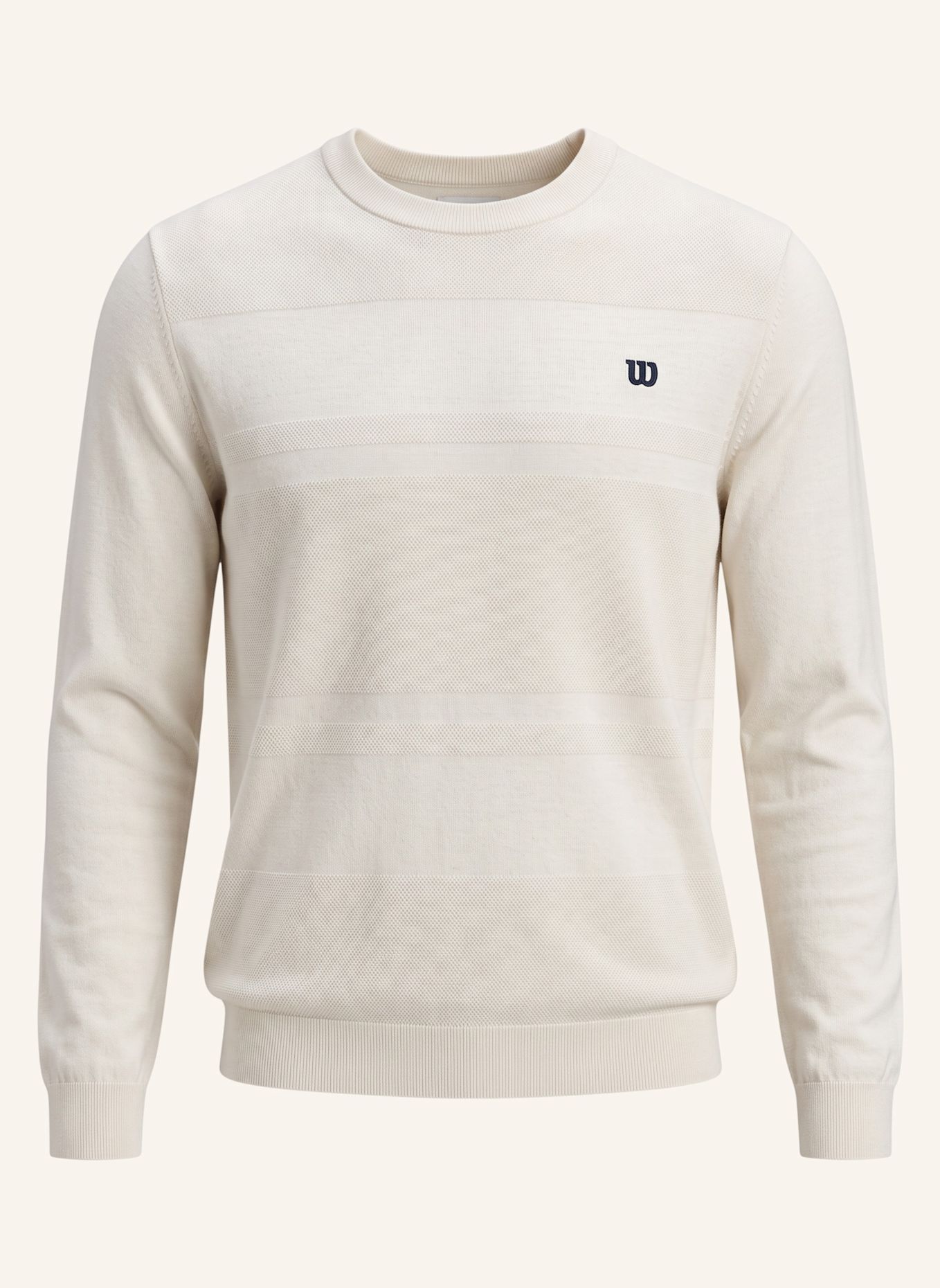 Wilson Sweatshirtpullover M LAFAYETTE PIQUE KNIT CREW: GRAU