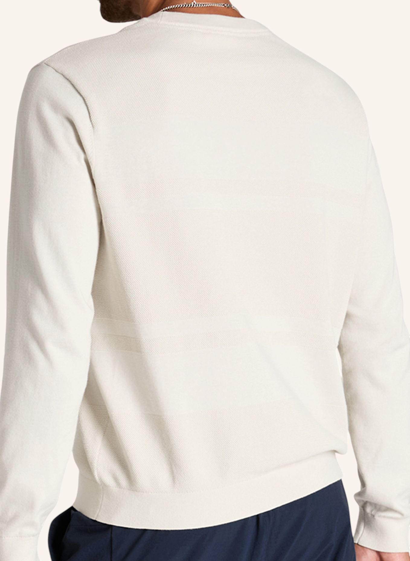 Wilson Sweatshirtpullover M LAFAYETTE PIQUE KNIT CREW: GRAU