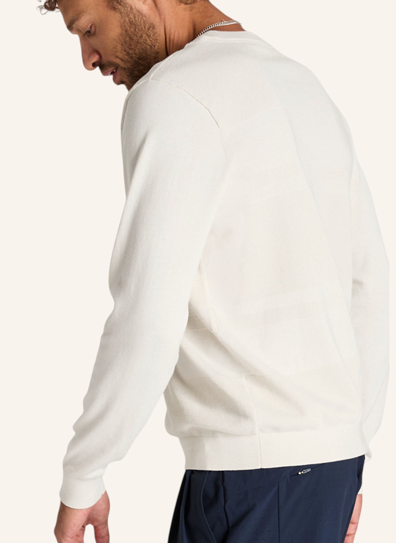 Wilson Sweatshirtpullover M LAFAYETTE PIQUE KNIT CREW: GRAU