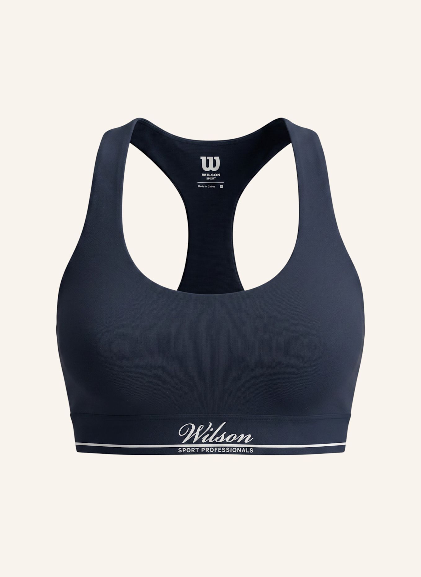 Wilson Top W DOUBLES RACERBACK BRA: BLAU