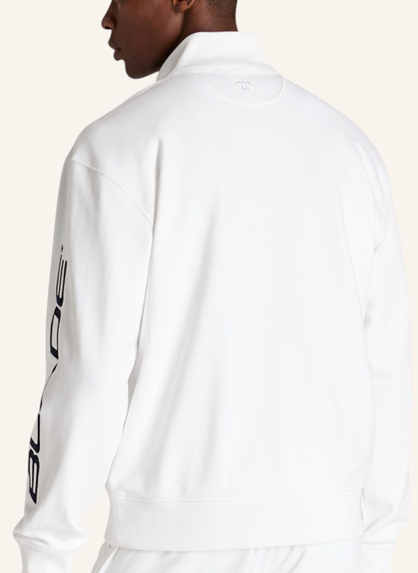 Wilson Sportjacke M PLAYSTATE HALF ZIP SWEATSHIRT: WEISS / ROT