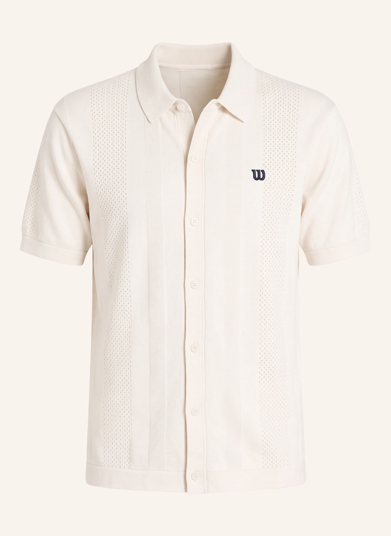 Wilson Poloshirt M LAFAYETTE PIQUE BUTTON UP POLO: GRAU