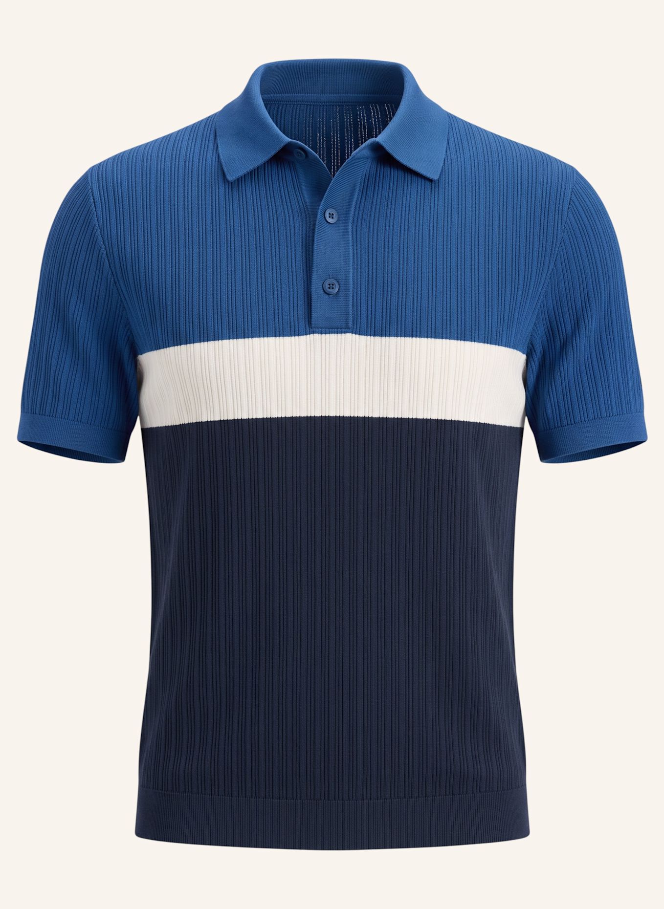 Wilson Top M BILTMORE COLORBLOCK KNIT POLO: BLAU