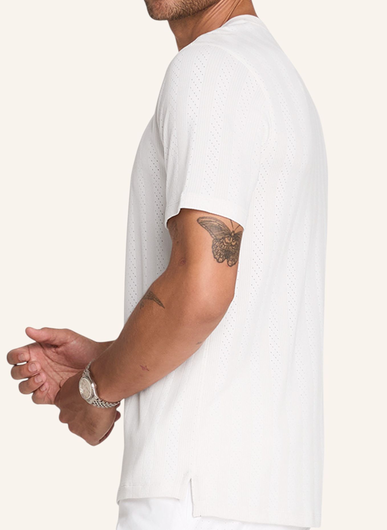 Wilson Shirt M GAME POINT SEAMLESS TEE: WEISS