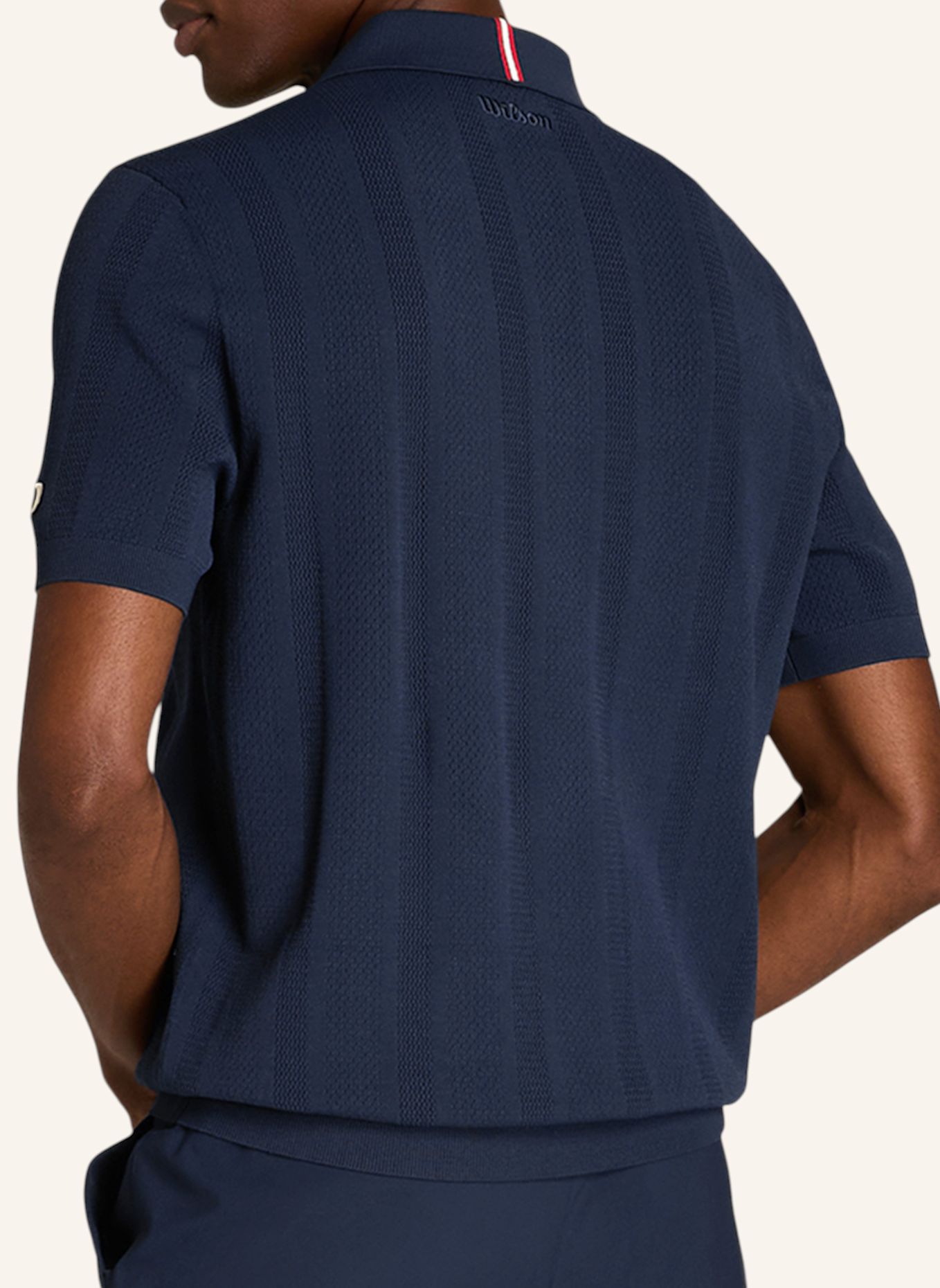 Wilson Poloshirt M BILTMORE POINTELLE KNIT POLO: BLAU