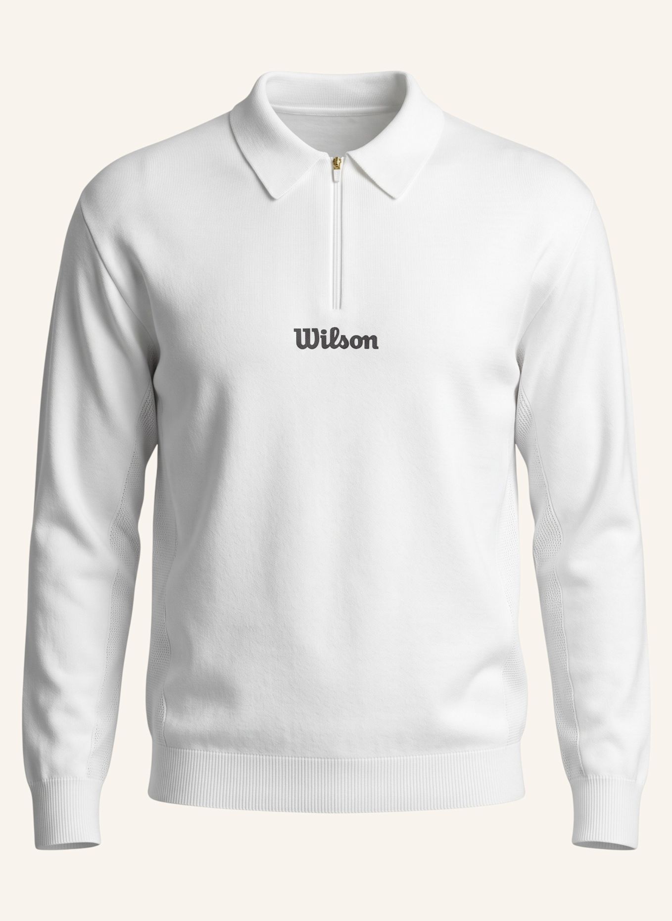 Wilson Langarmshirt M TECHNICAL FLAT KNIT POPOVER: WEISS