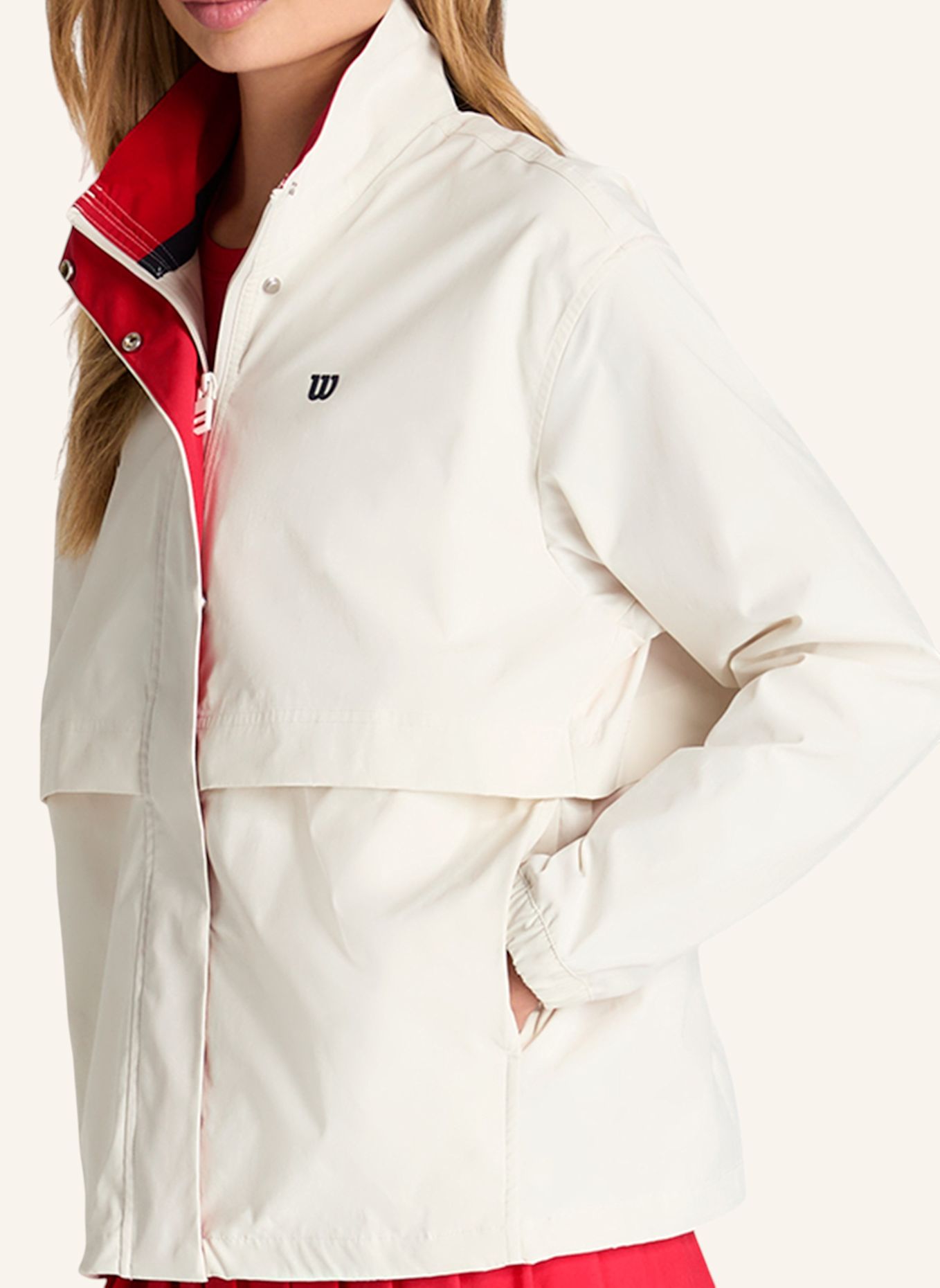 Wilson Sportjacke W SPORTING MANOR JACKET: BEIGE / WEISS