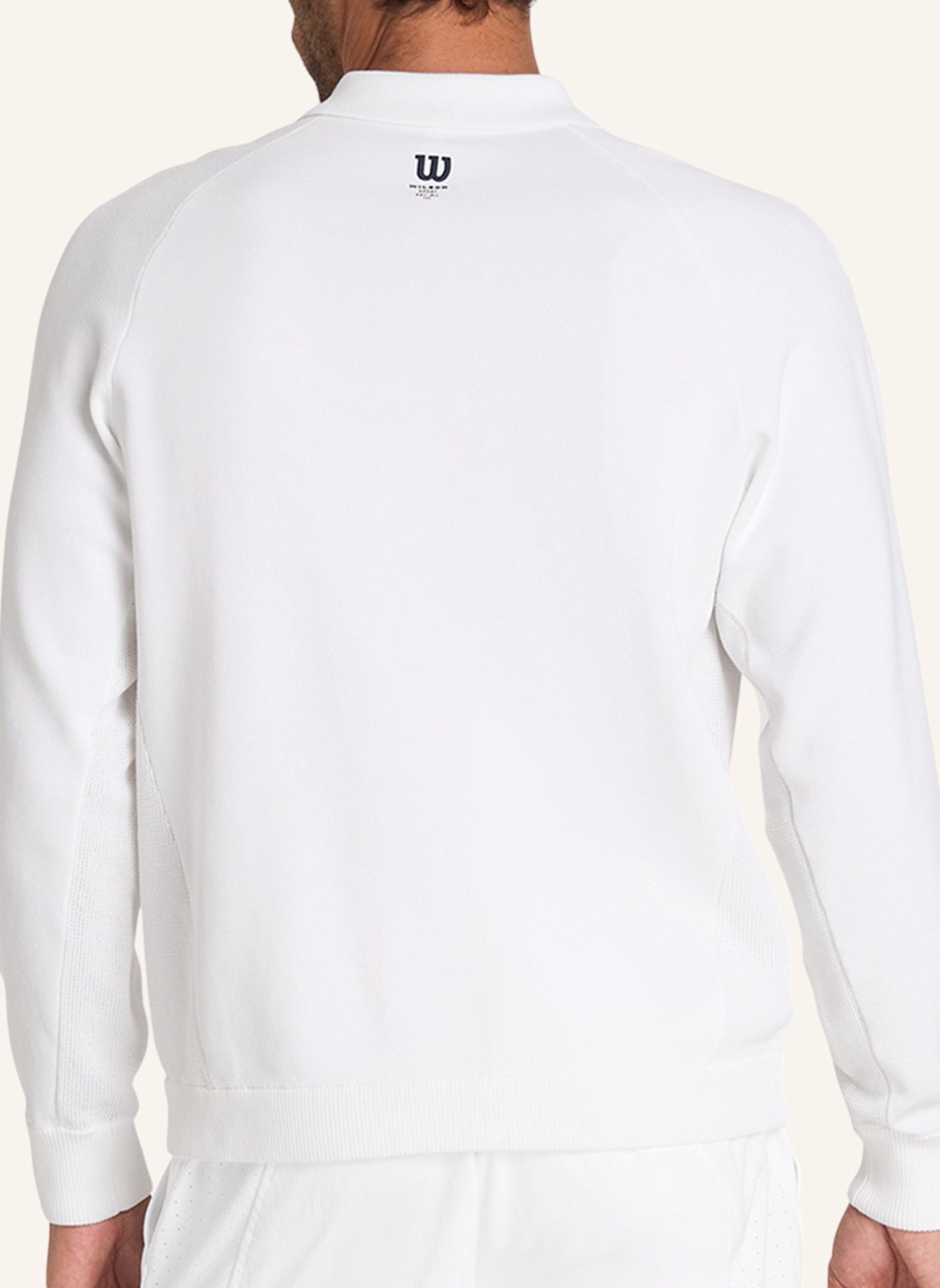 Wilson Langarmshirt M TECHNICAL FLAT KNIT POPOVER: WEISS