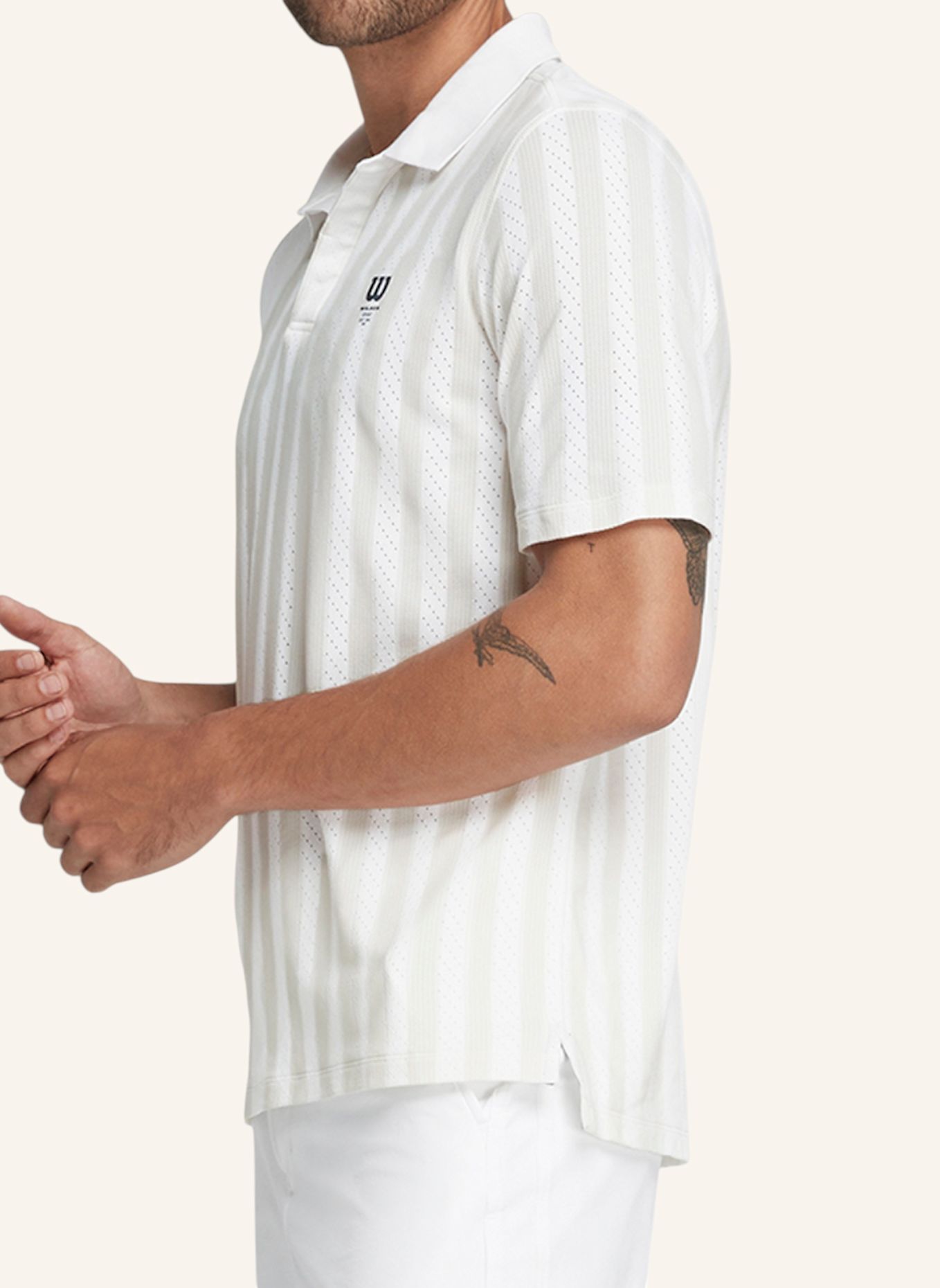 Wilson Poloshirt M GAME POINT SEAMLESS POLO: WEISS