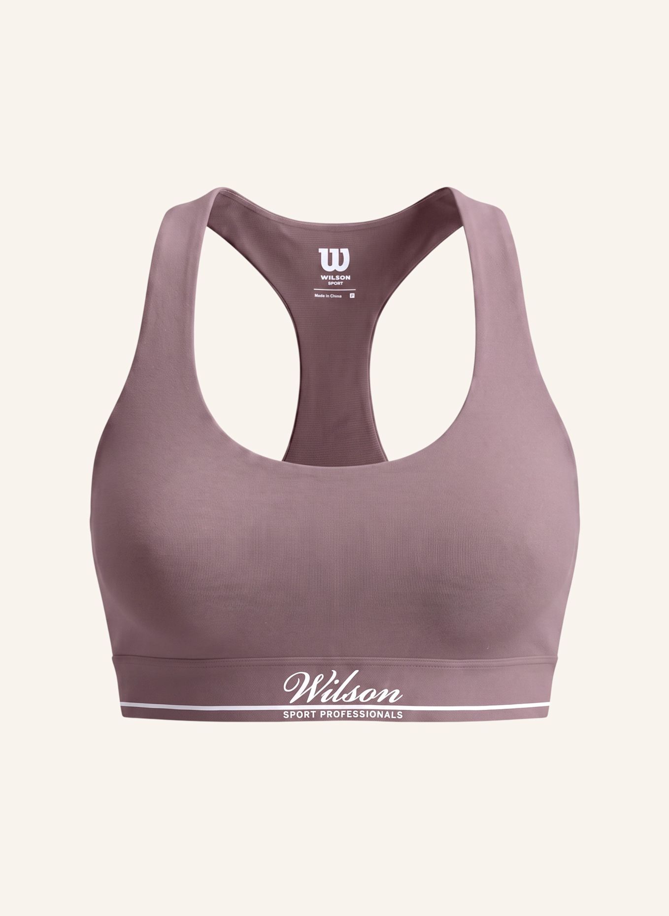 Wilson Top W DOUBLES RACERBACK BRA: DUNKELBRAUN