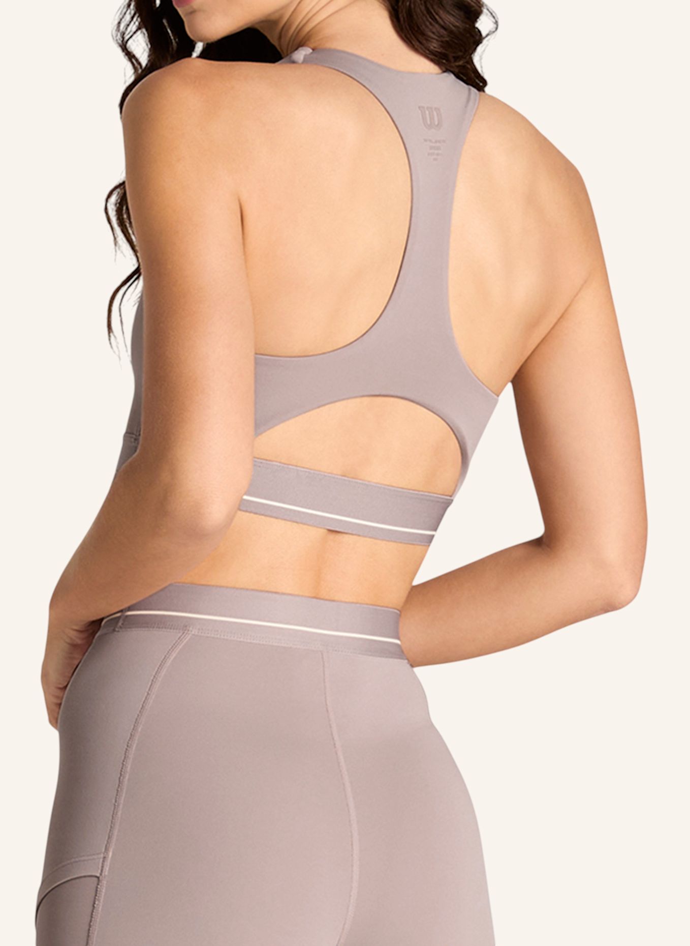 Wilson Top W DOUBLES RACERBACK BRA: DUNKELBRAUN