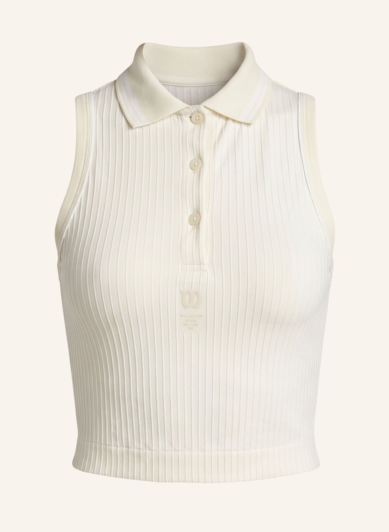 Wilson Top W TOPSPIN SEAMLESS POLO SE 2.0: BEIGE / WEISS
