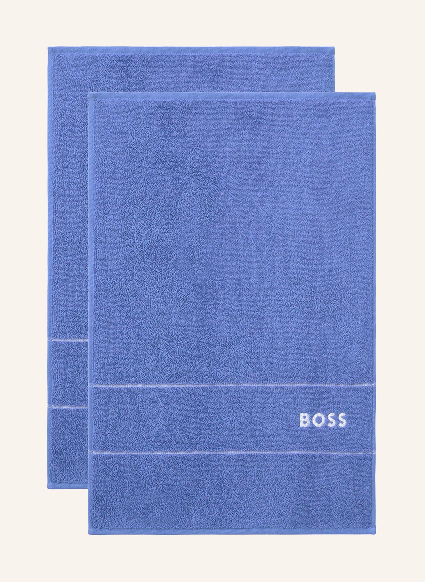 BOSS Gästehandtuch - Set PLAIN (2TLG), Farbe: BLAU (Bild 1)