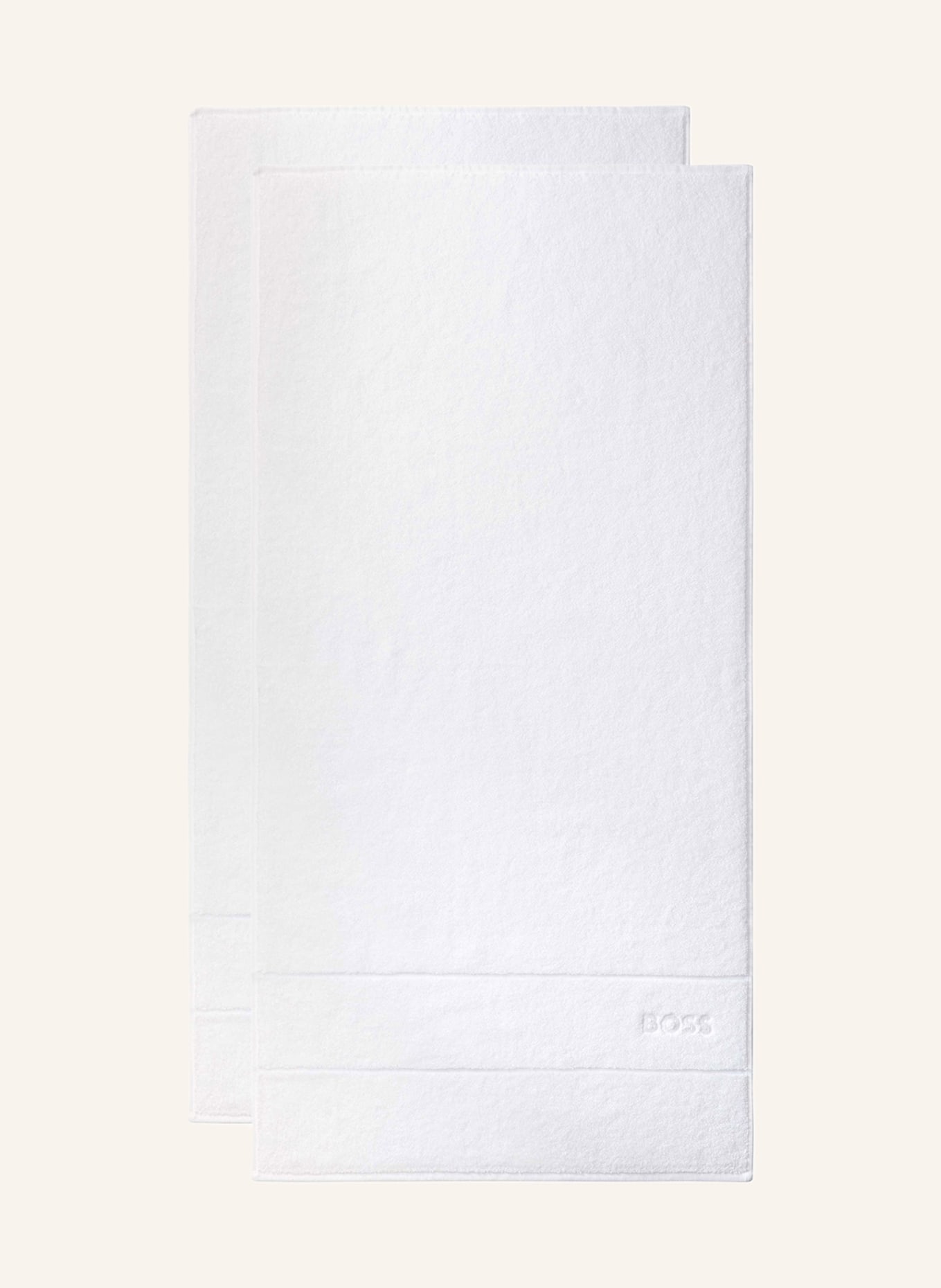 BOSS Handtuch Set PLAIN (2TLG), Farbe: WEISS (Bild 1)