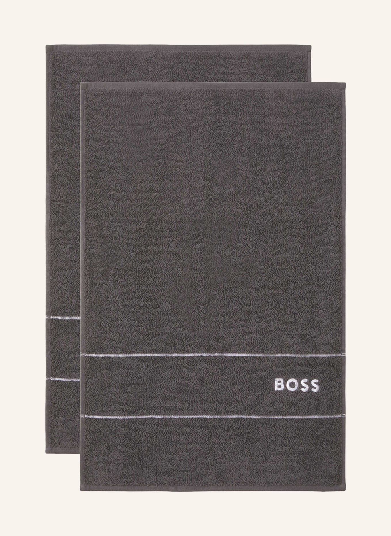 BOSS Gästehandtuch - Set PLAIN (2TLG), Farbe: GRAU (Bild 1)