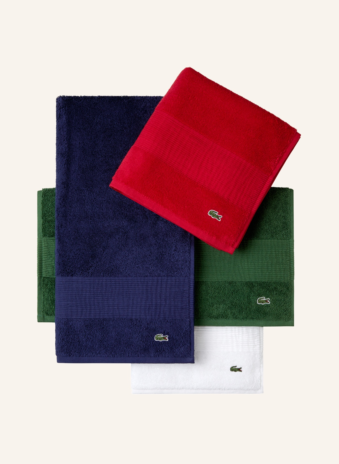 LACOSTE Gästehandtuch L LE CROCO (2TLG), Farbe: DUNKELBLAU (Bild 7)