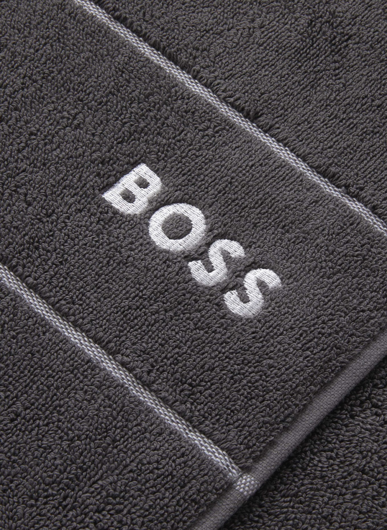 BOSS Badetuch PLAIN, Farbe: GRAU (Bild 5)