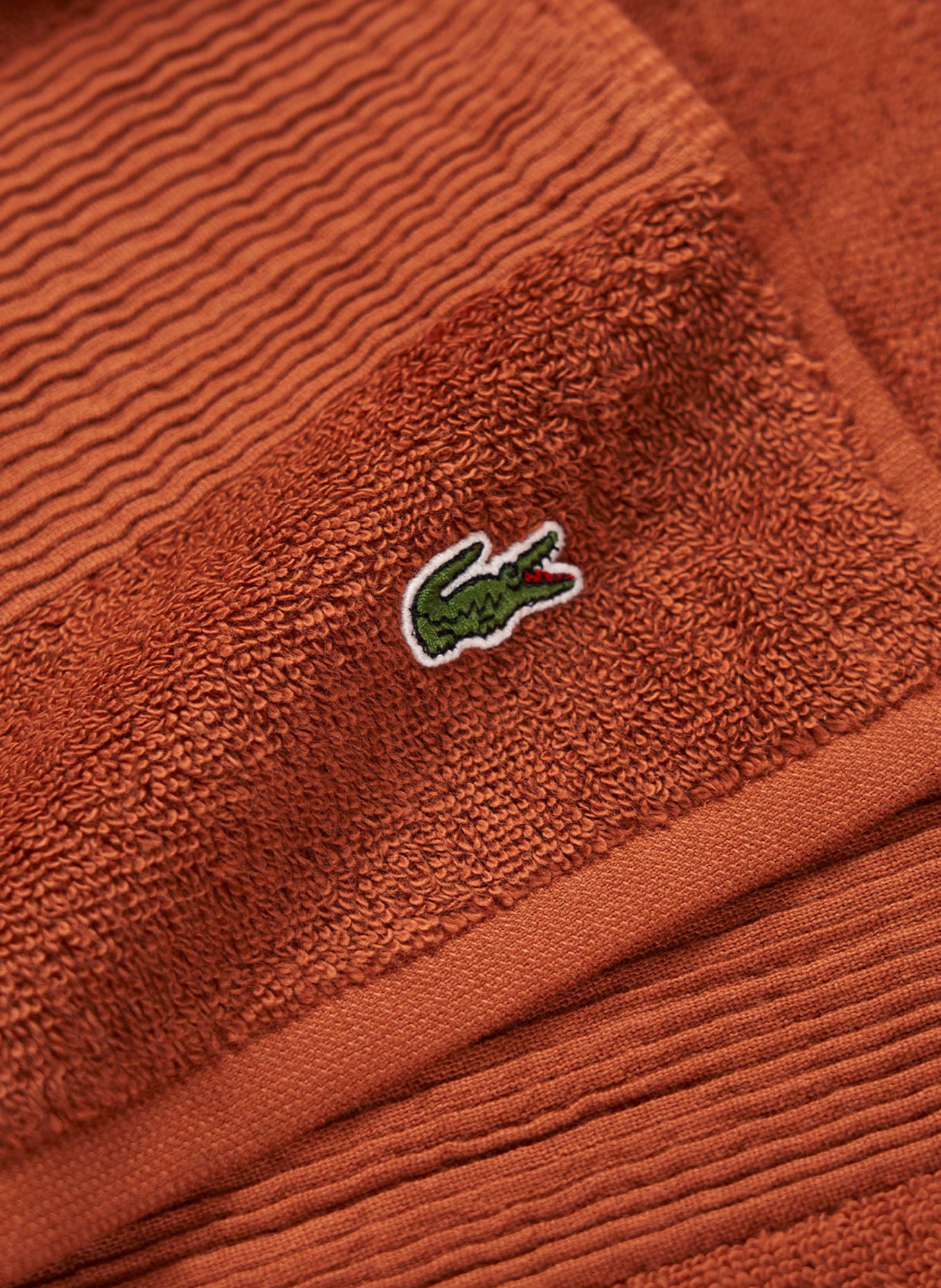 LACOSTE Gästehandtuch L LE CROCO (2TLG), Farbe: ORANGE/ ROT/ BRAUN (Bild 1)