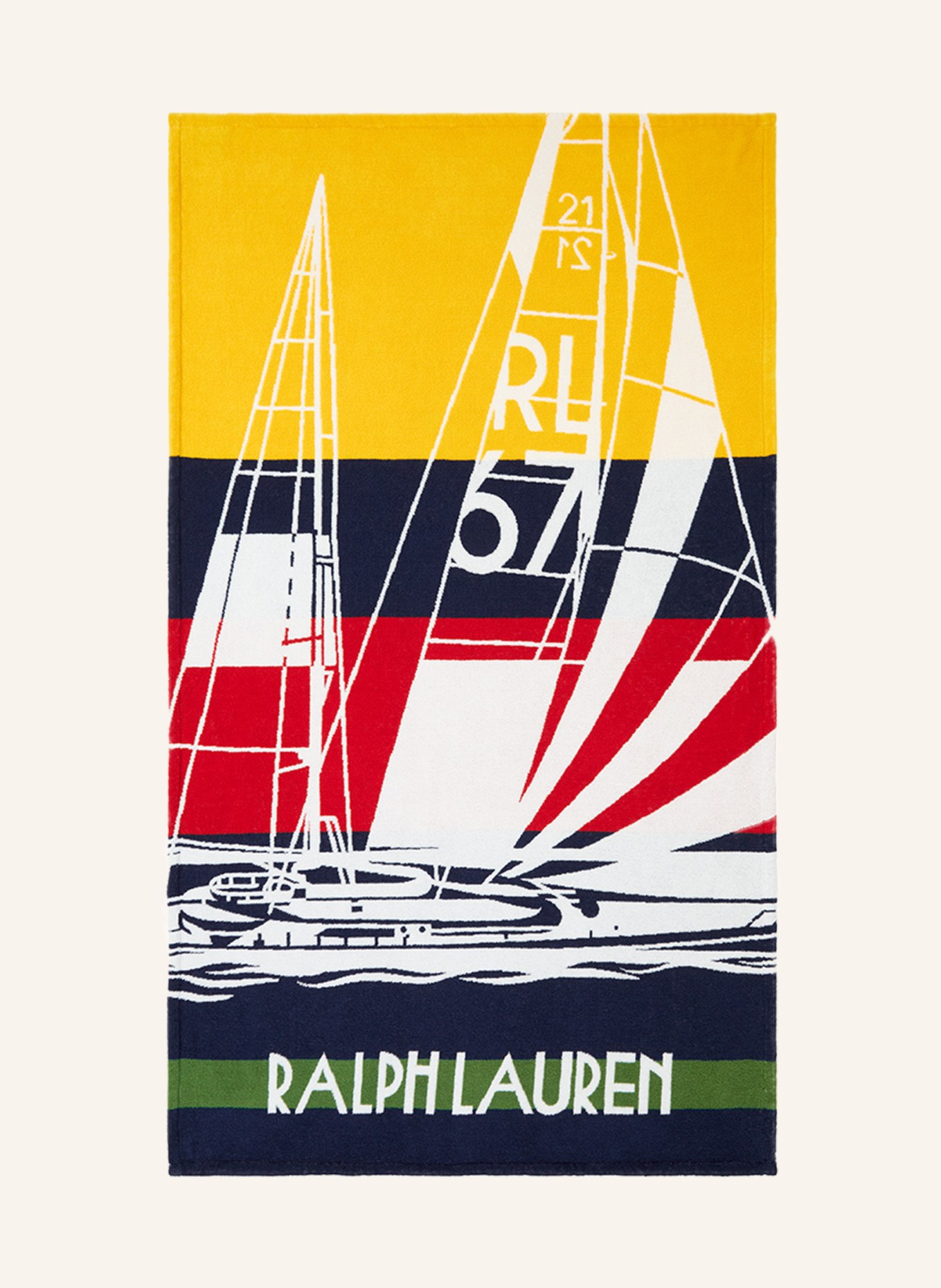 RALPH LAUREN HOME Strandhandtuch PERKINS STRANDTUCH, Farbe: BRAUN (Bild 1)