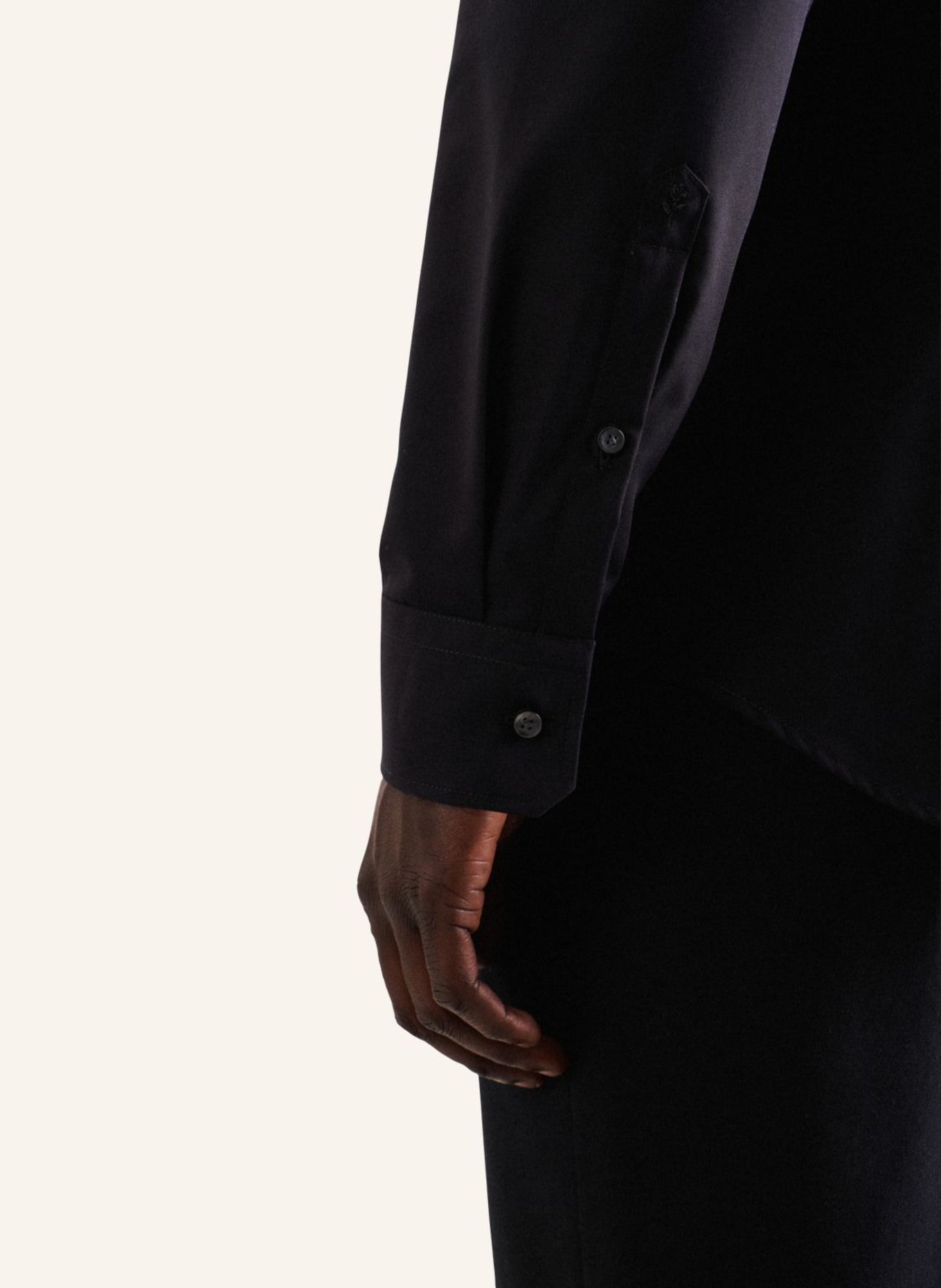 seidensticker Business Hemd Shaped Fit in schwarz