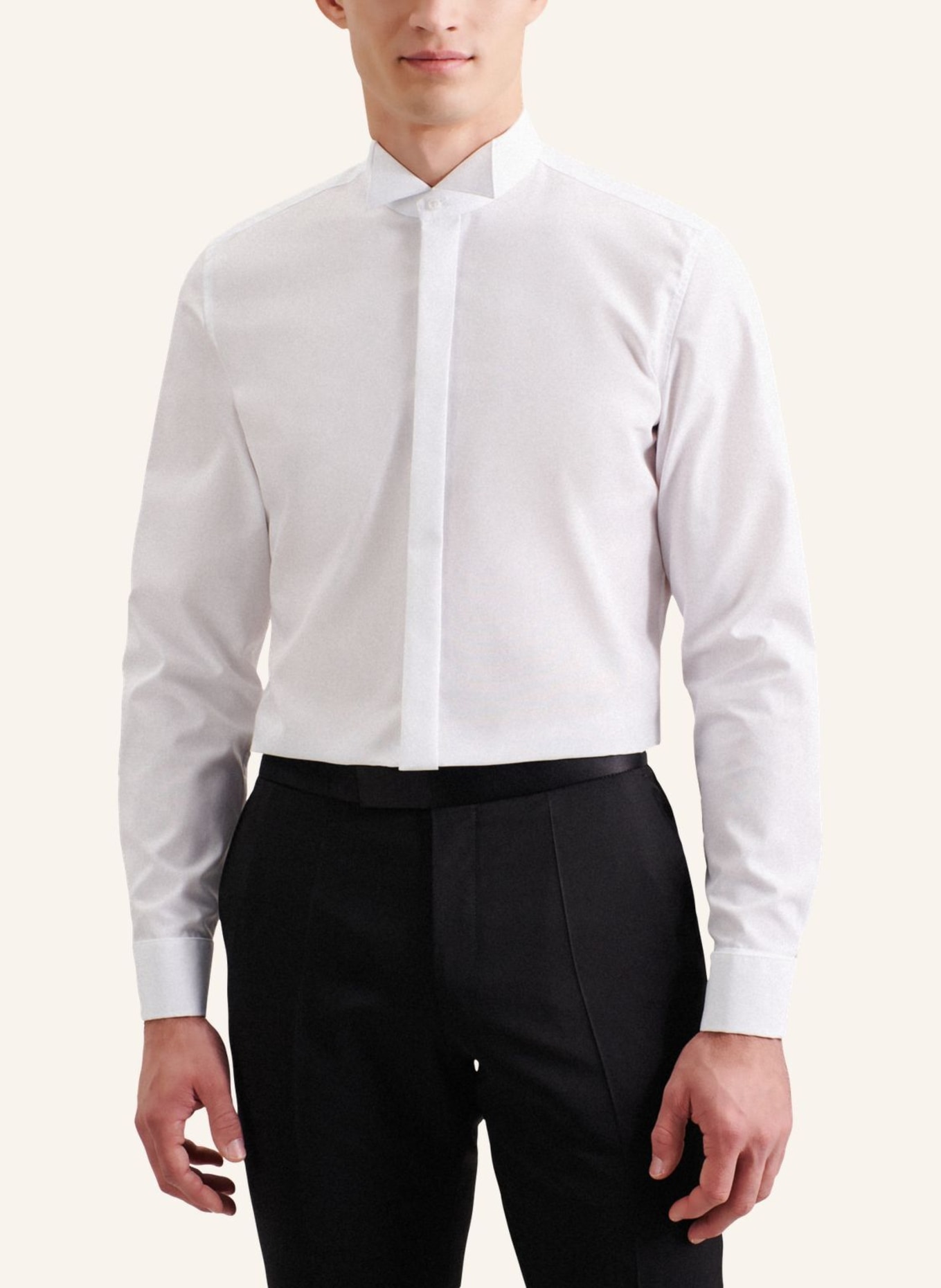 seidensticker Smoking-Hemd Slim Fit mit Umschlagmanschette, Farbe: WEISS (Bild 6)