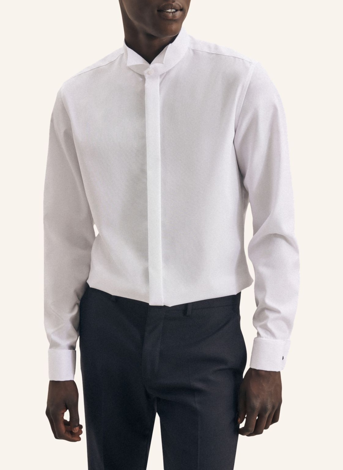 seidensticker Smoking-Hemd Slim Fit mit Umschlagmanschette, Farbe: WEISS (Bild 5)
