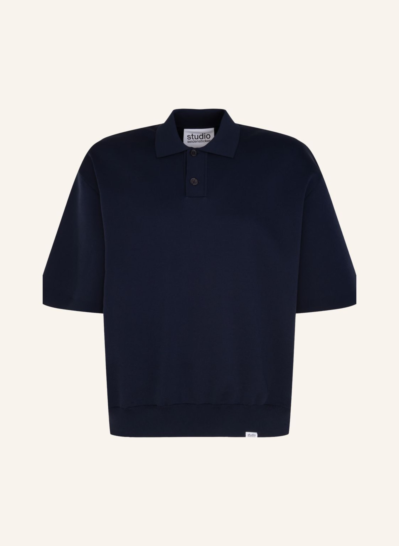 studio seidensticker Pullover, Polo-Shirt, Polo Oversized, Farbe: DUNKELBLAU (Bild 1)