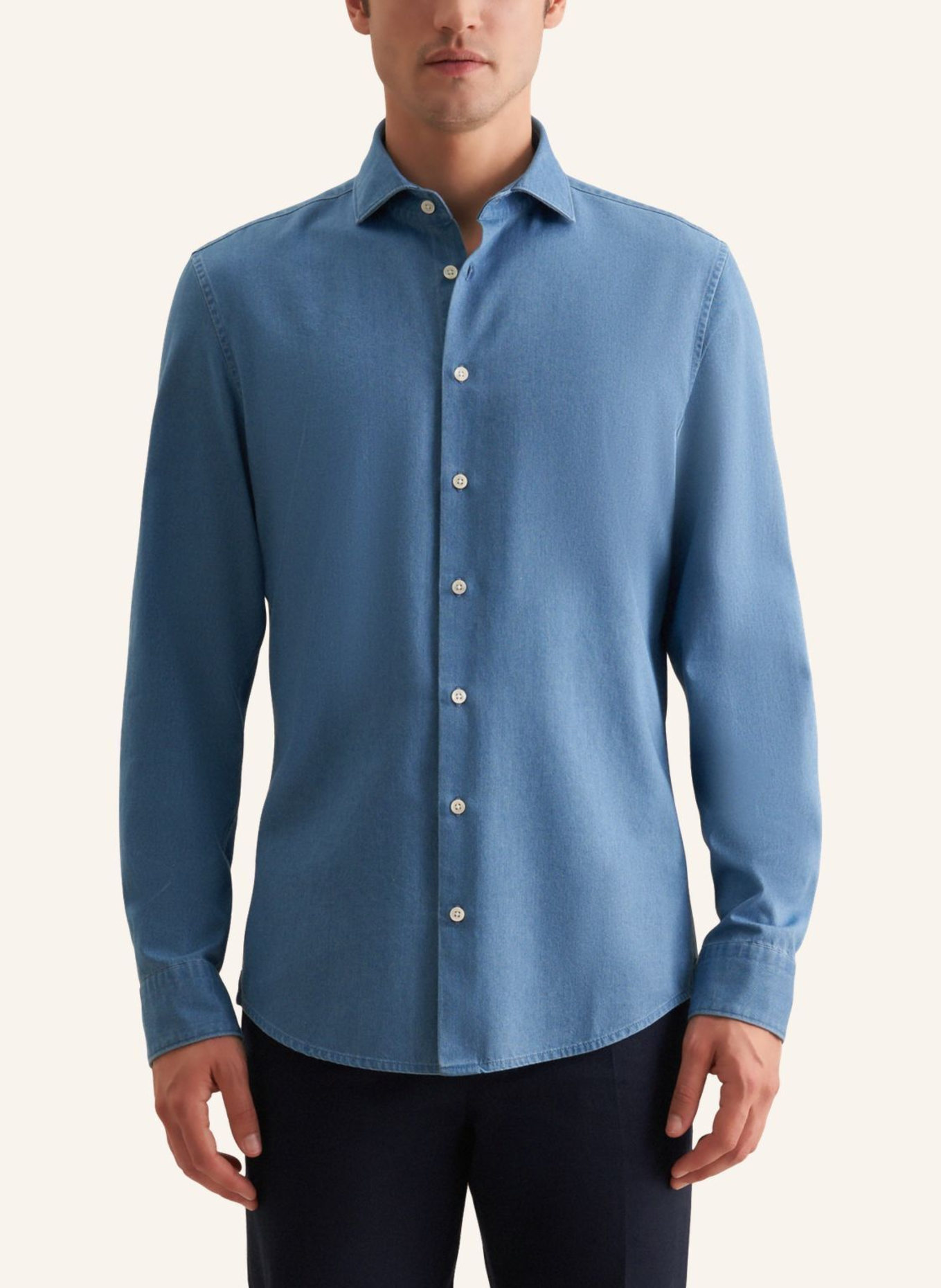 seidensticker Denimhemd, Casual Hemd Slim Fit: BLAU