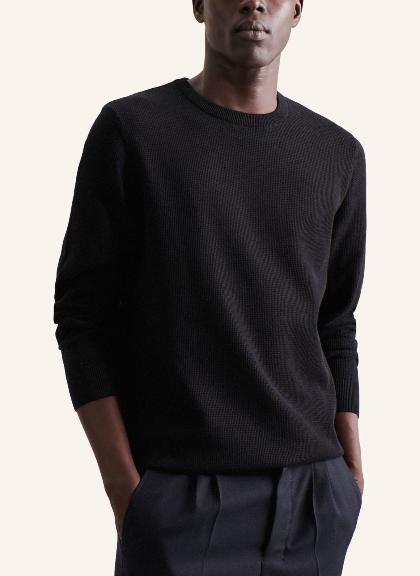 seidensticker Pullover Regular Fit: SCHWARZ