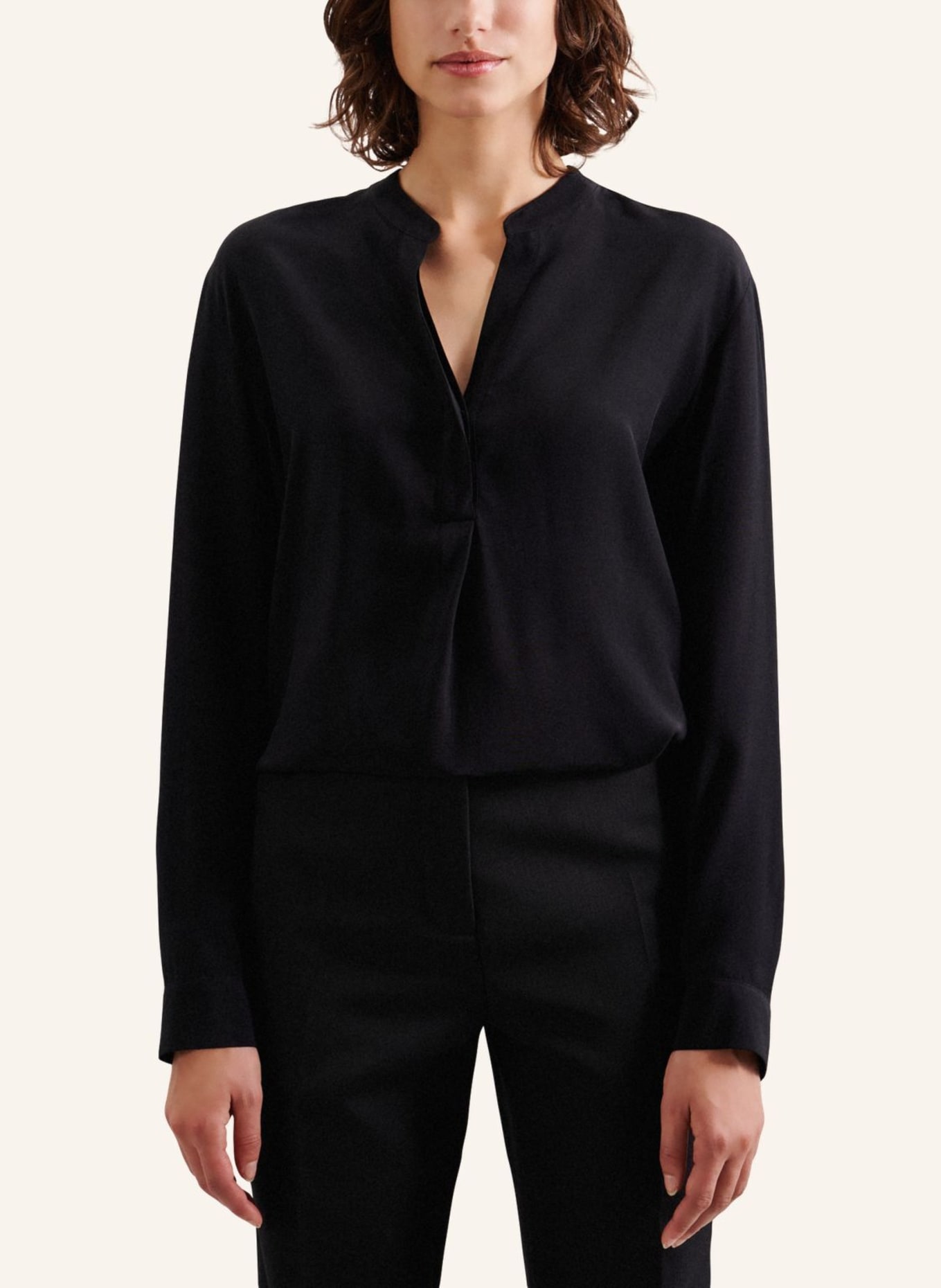 seidensticker Tunika, Stehkragenbluse: SCHWARZ