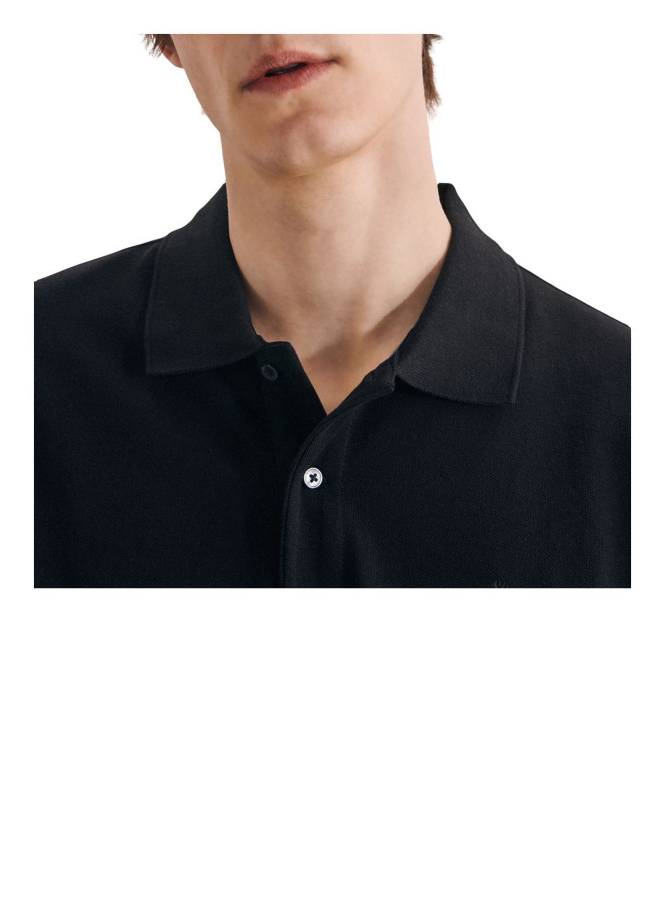 seidensticker Polo-Shirt, Polo Slim Fit: SCHWARZ